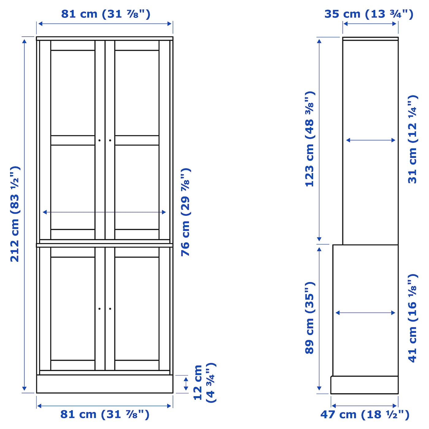 HAVSTA Storage combination w glass-doors