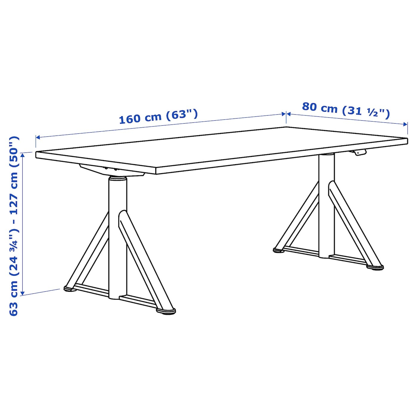 IDÅSEN Desk sit/stand