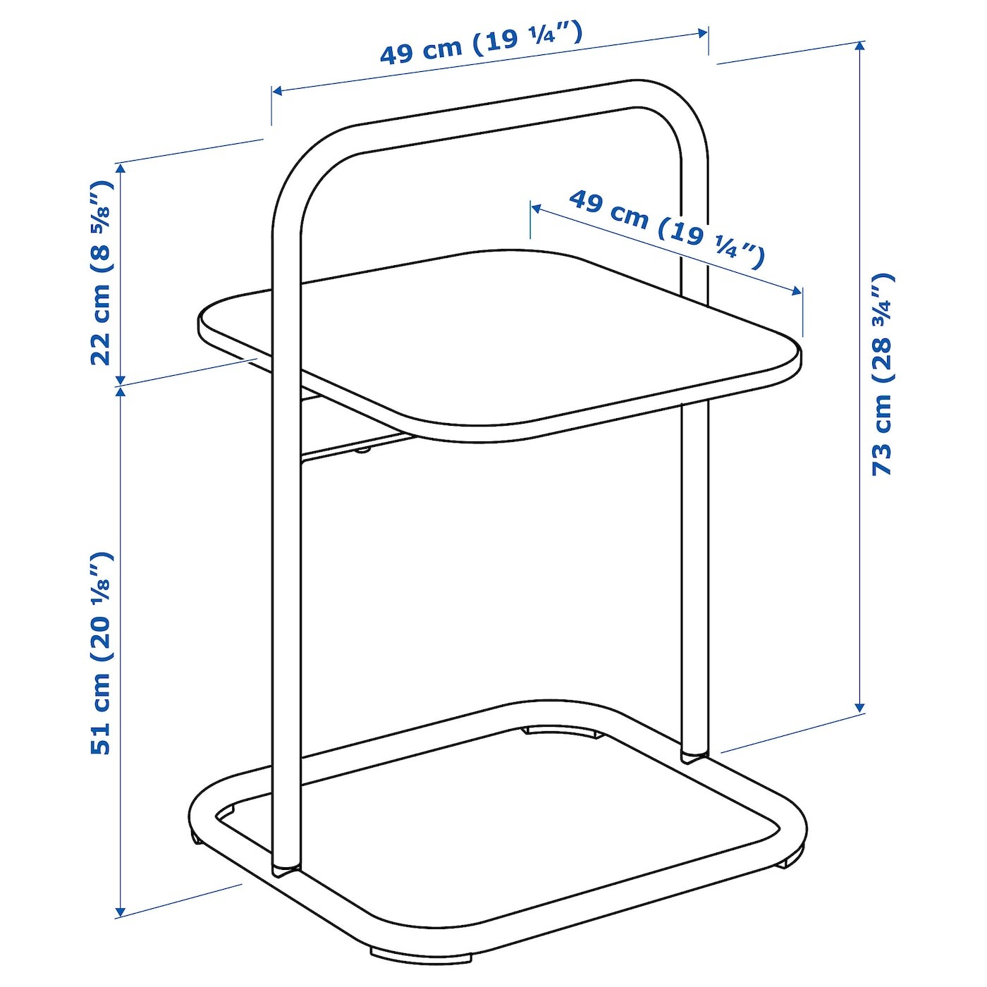 HUSARÖ Side table, outdoor