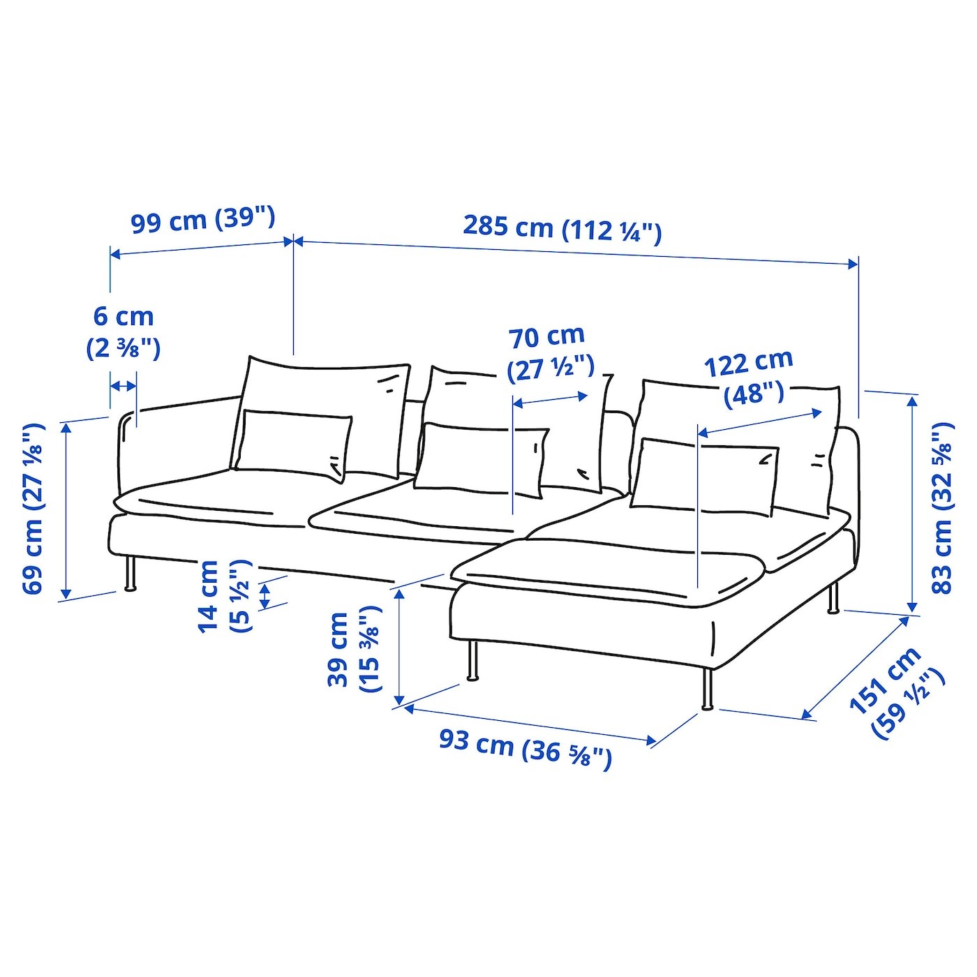 SÖDERHAMN 4-seat sofa