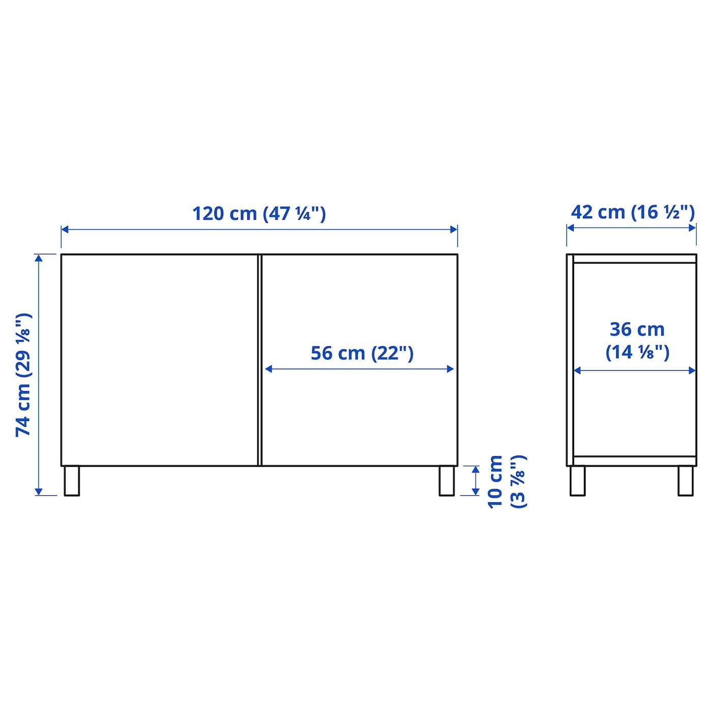 BESTÅ Storage combination with doors