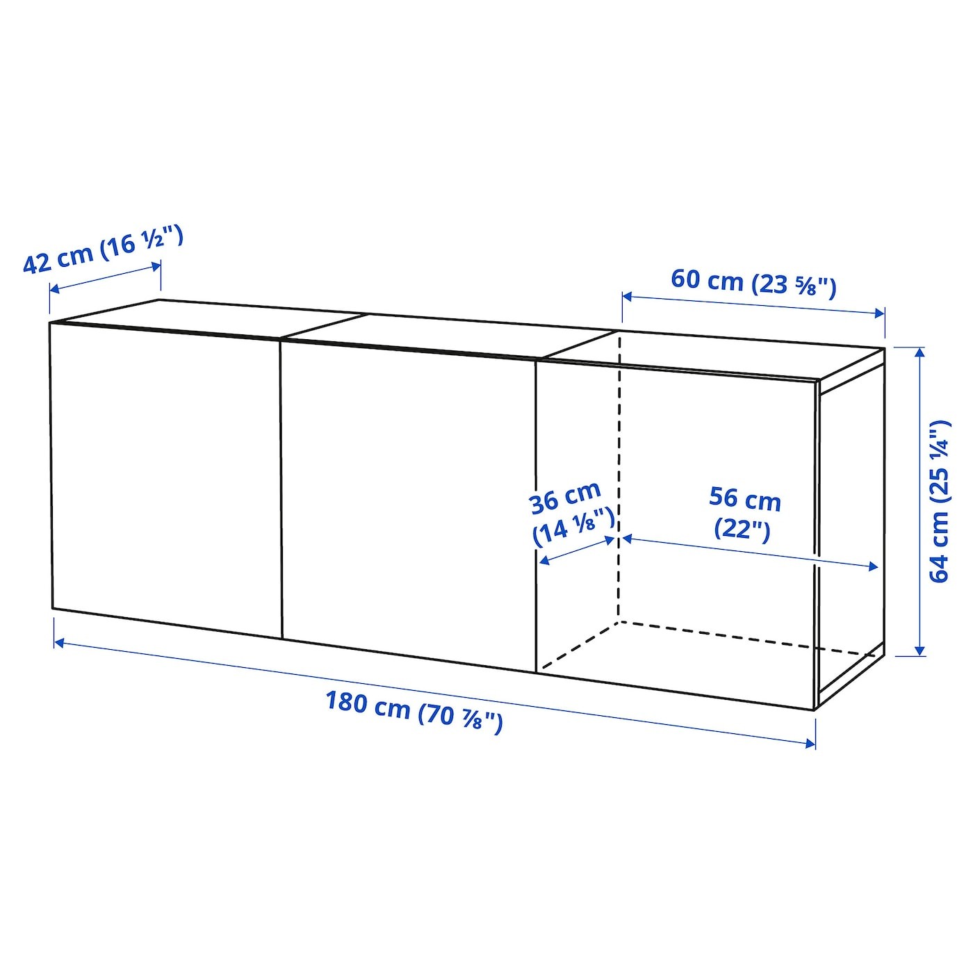 BESTÅ Wall-mounted cabinet combination