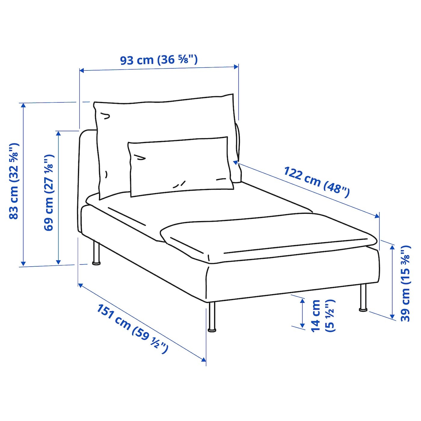 SÖDERHAMN Chaise longue