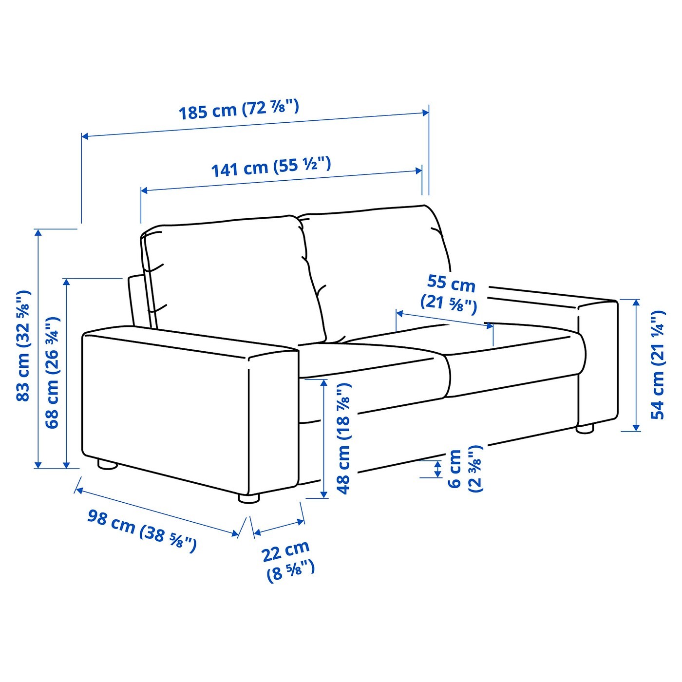 VIMLE 2-seat sofa