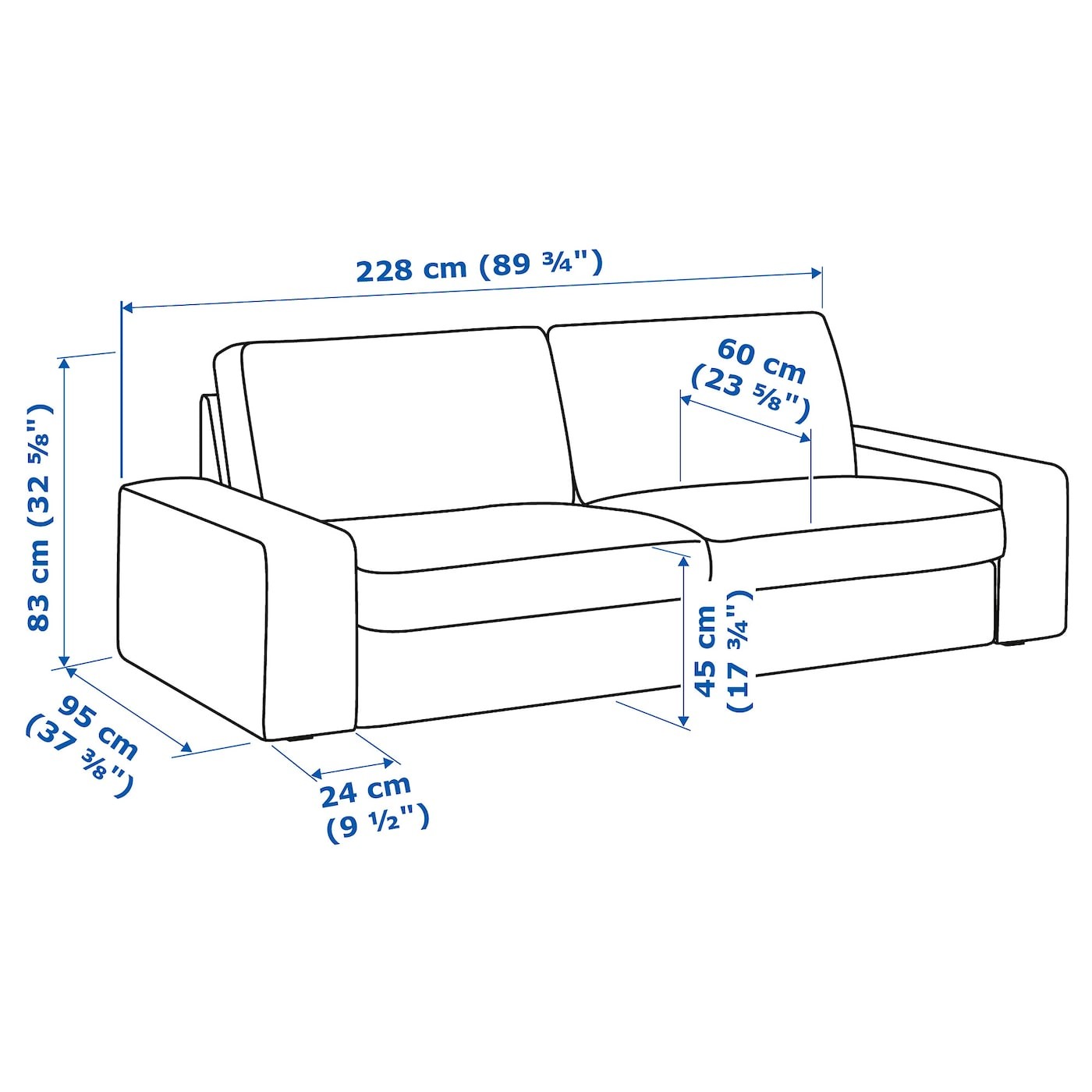 KIVIK Three-seat sofa