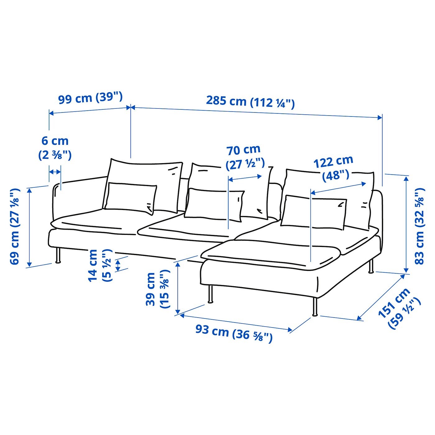 SÖDERHAMN 4-seat sofa