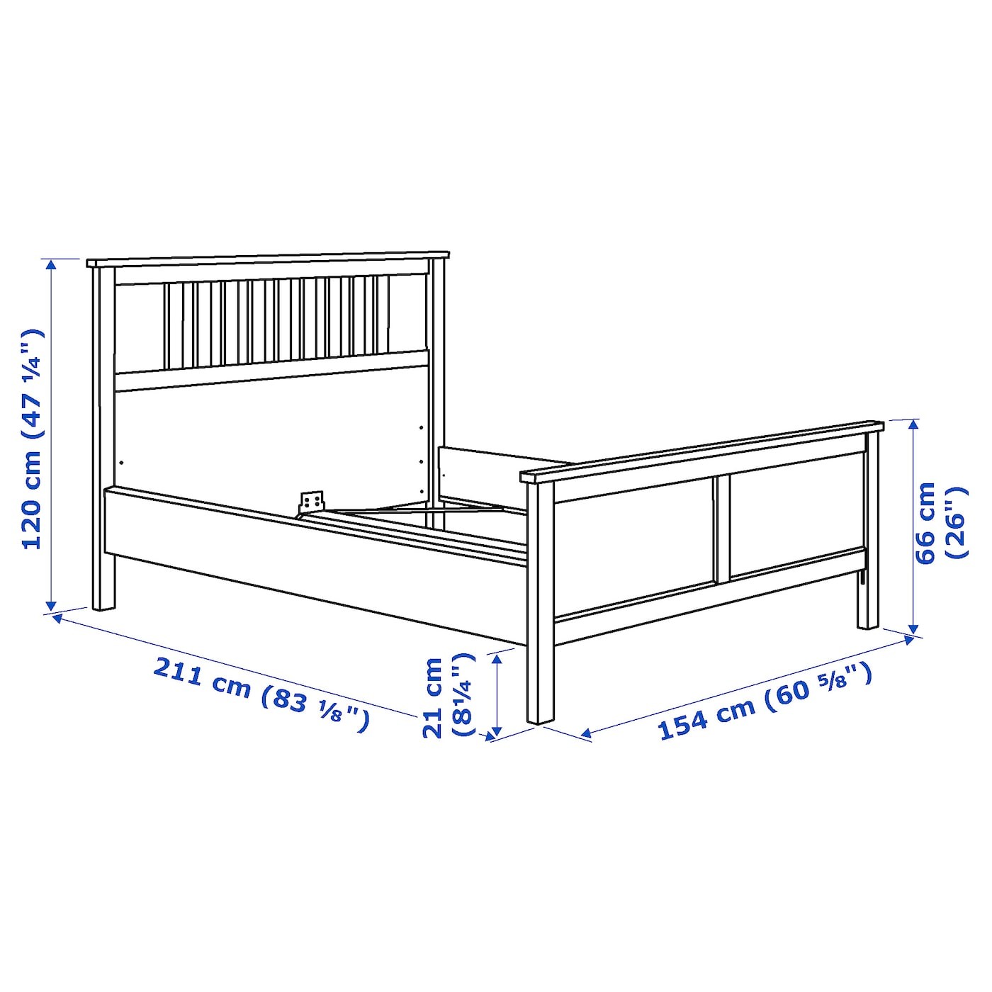 HEMNES هيكل سرير