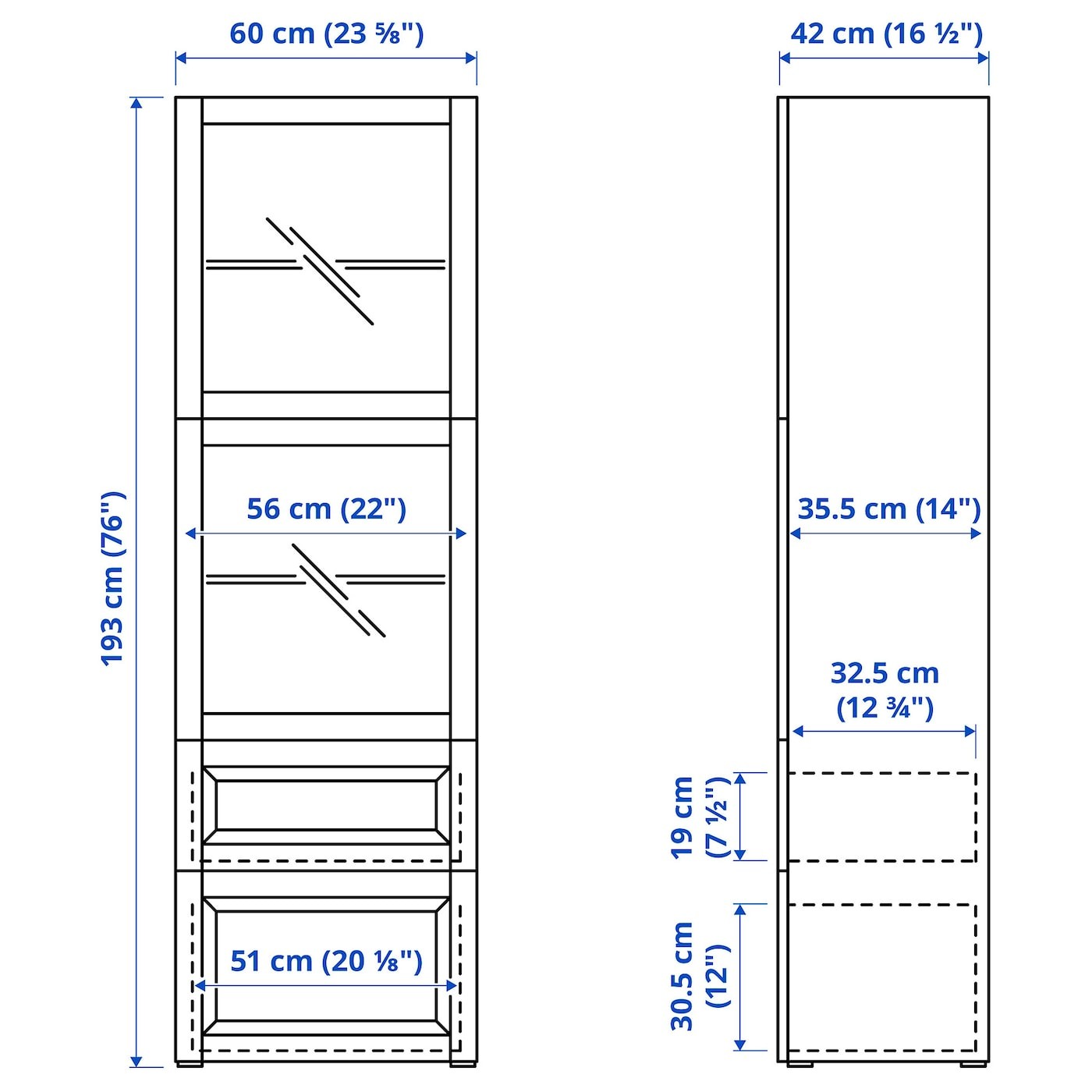 BESTÅ Storage combination w glass doors