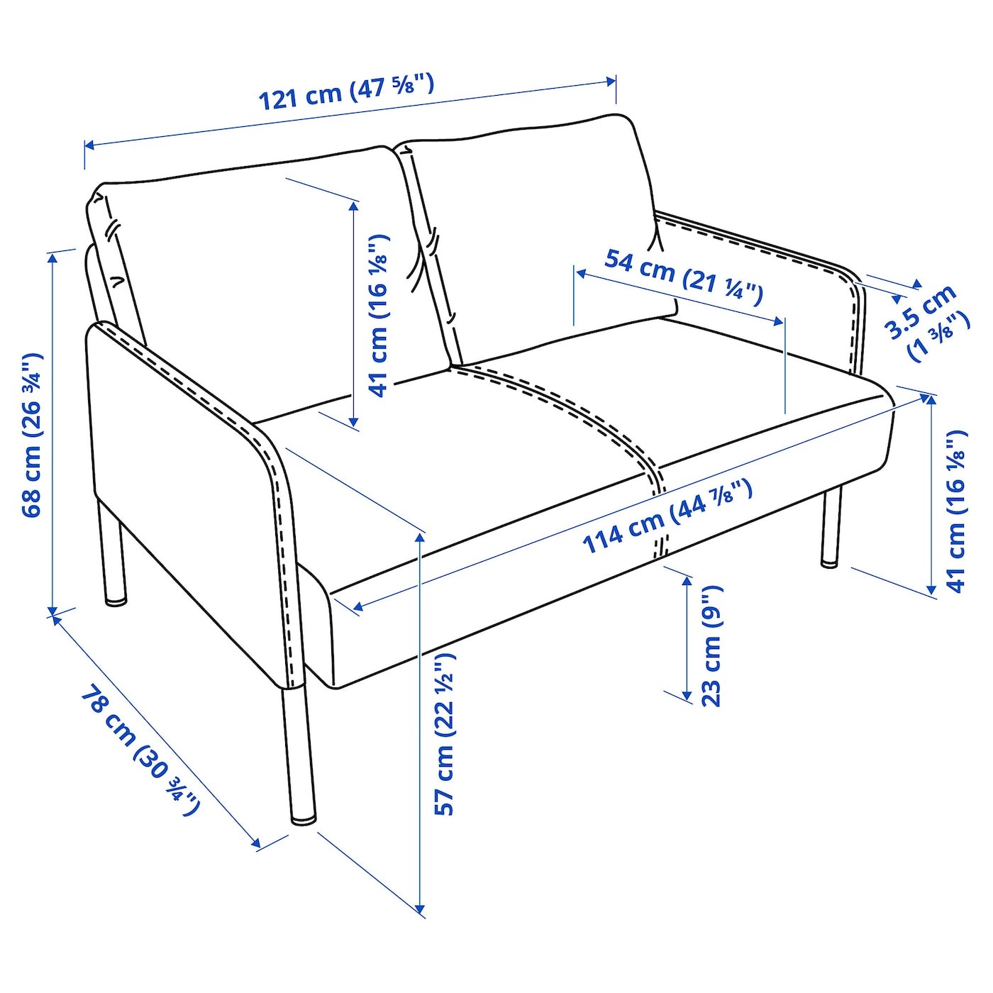 GLOSTAD 2-seat sofa