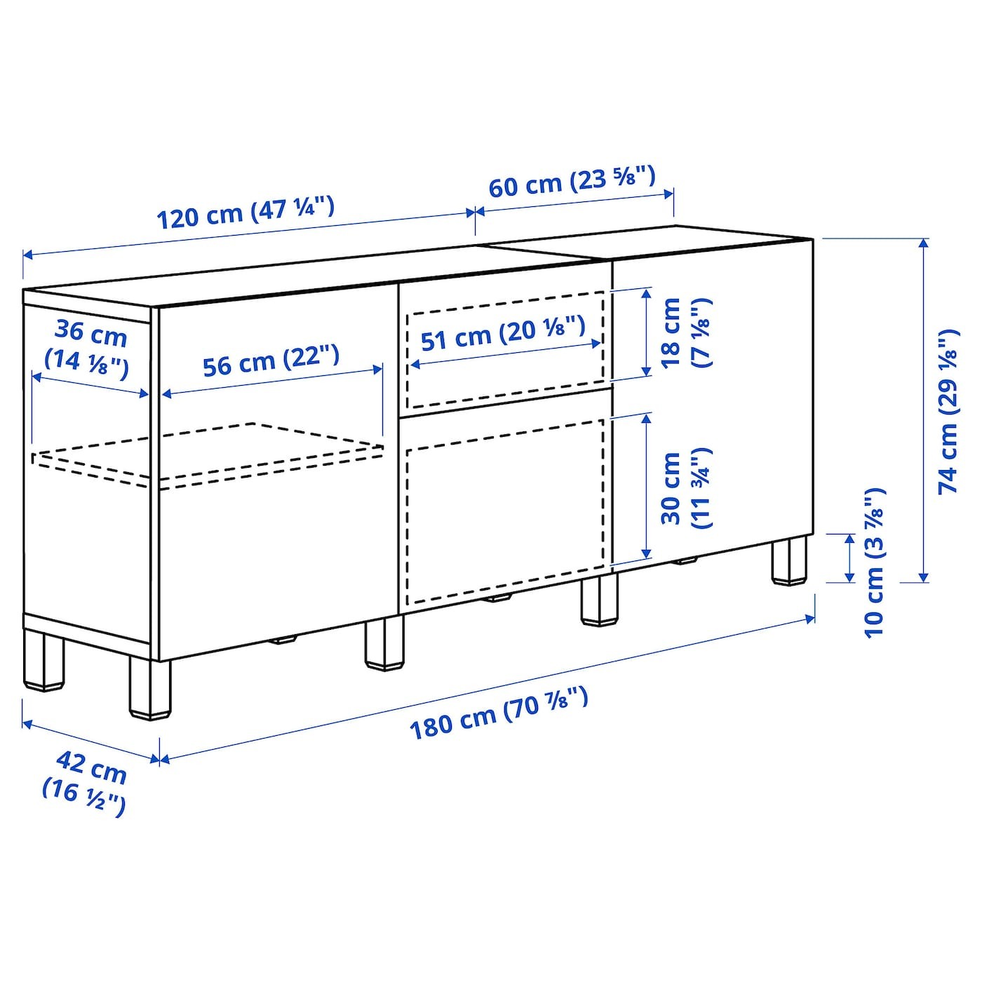 BESTÅ Storage combination with drawers