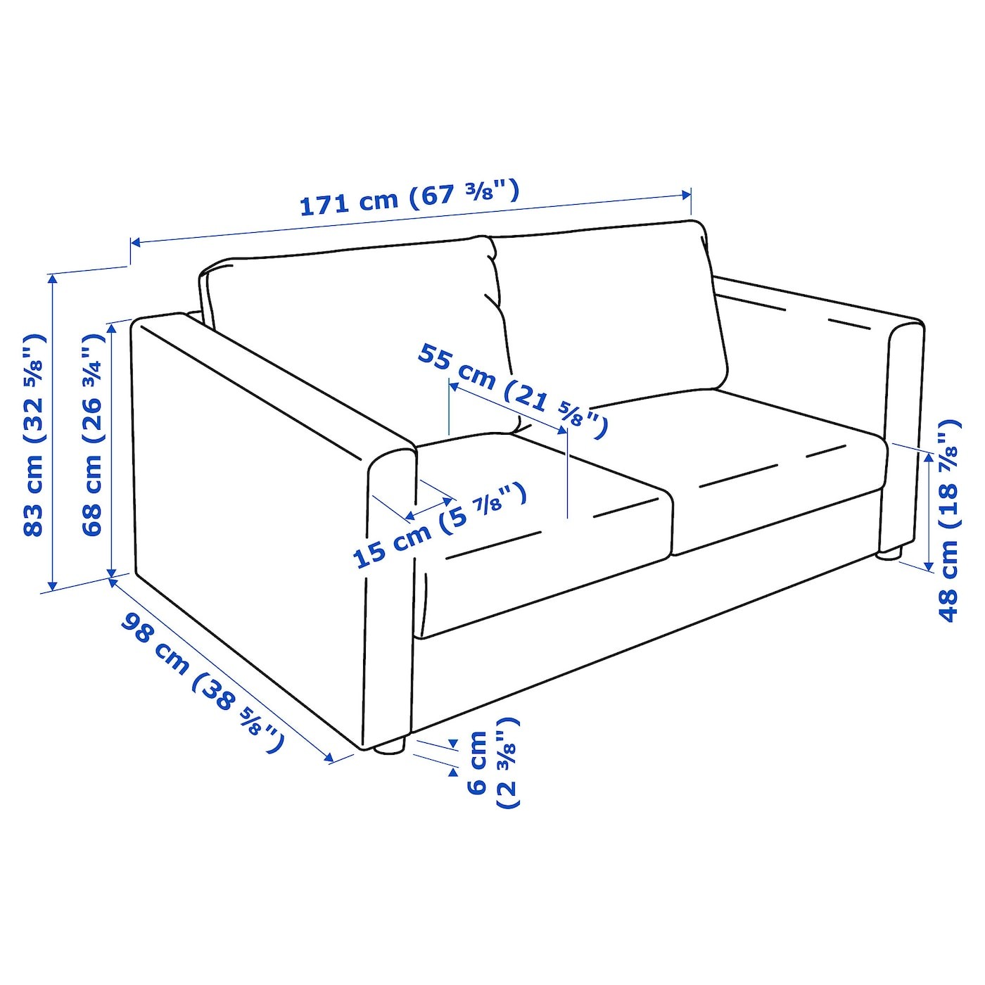 VIMLE 2-seat sofa