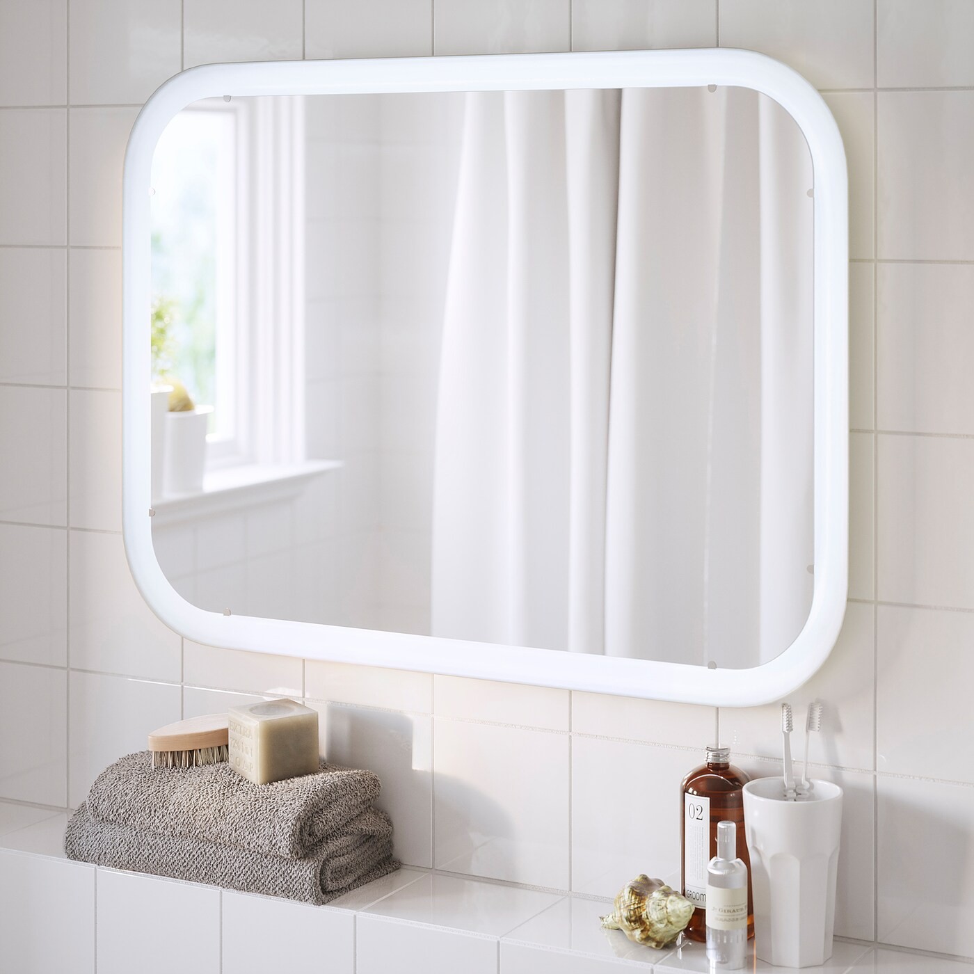 STORJORM Mirror with integrated lighting