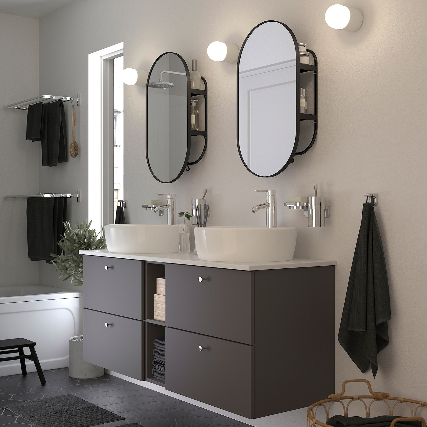 LINDBYN Mirror with storage