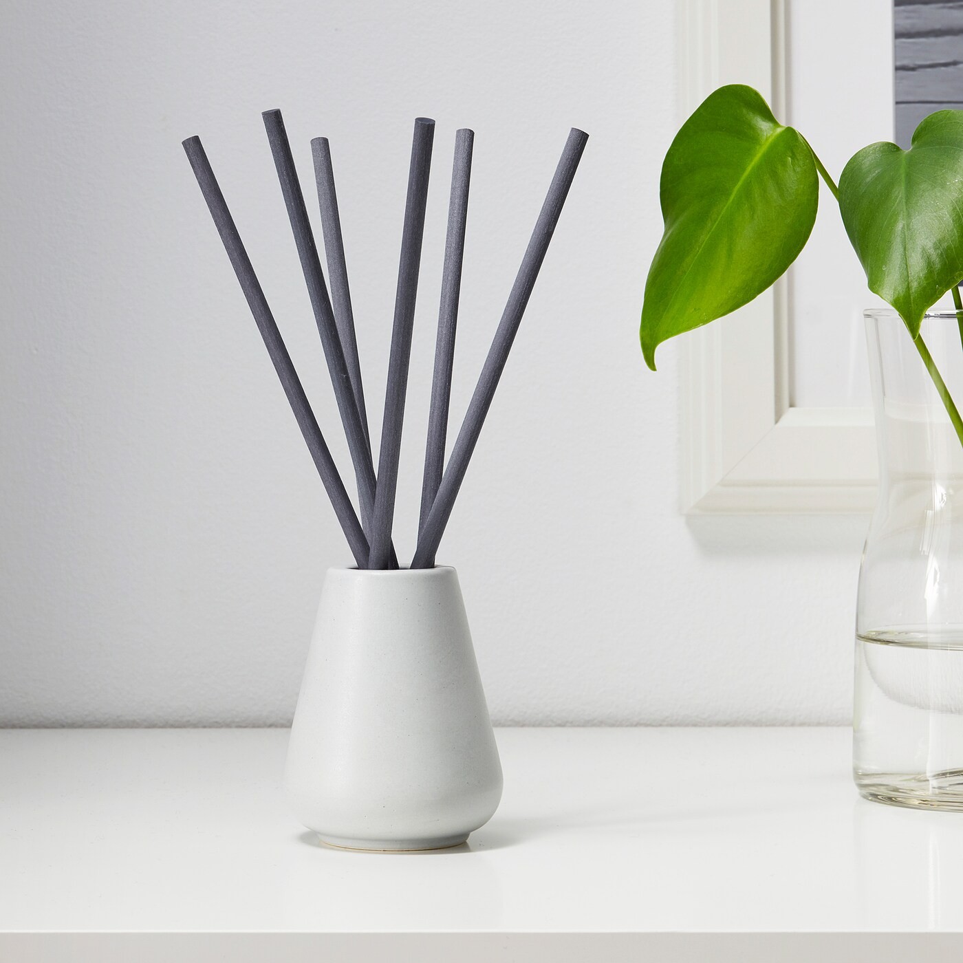 NJUTNING Vase and 6 scented sticks