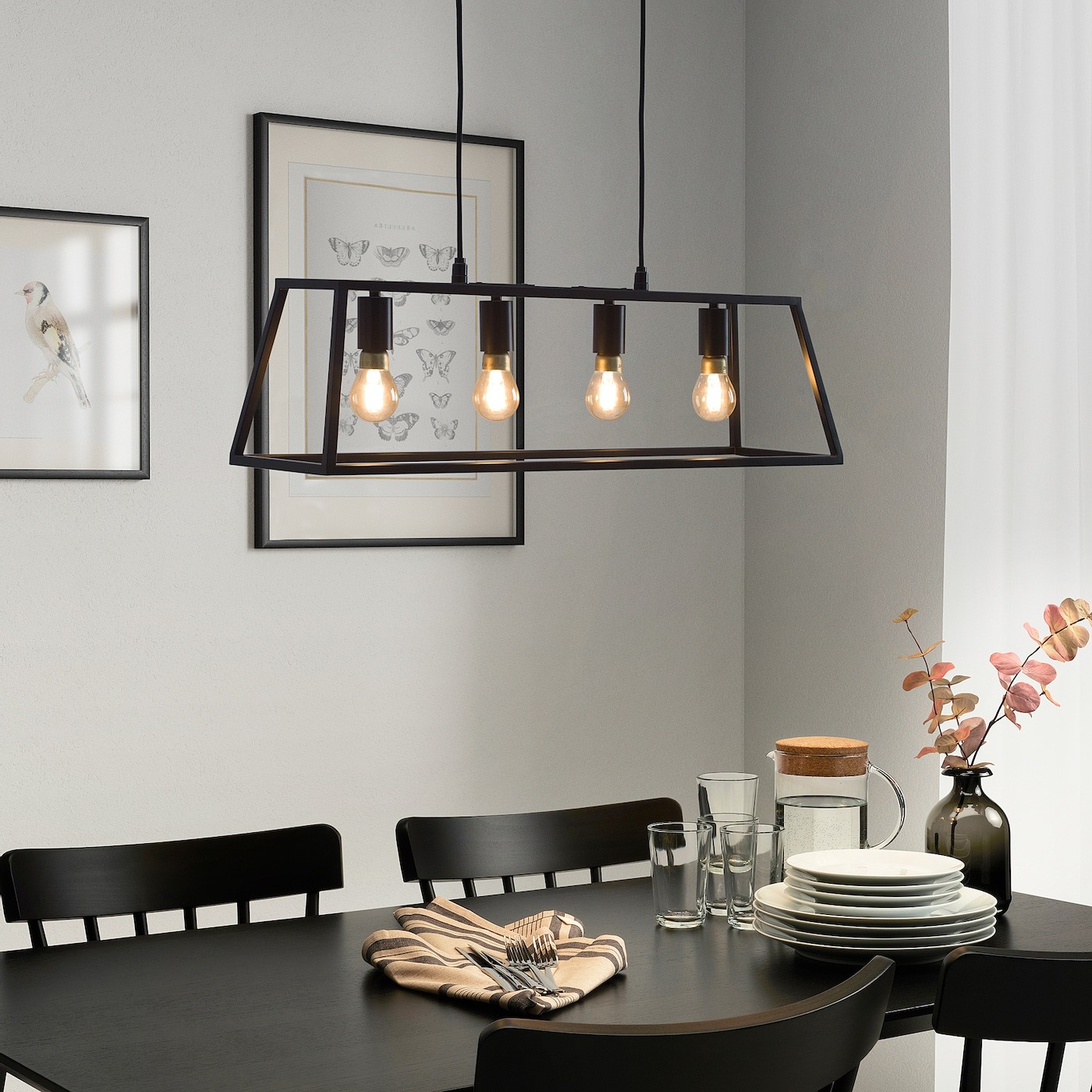 FELSISK Pendant lamp with 4 lamps