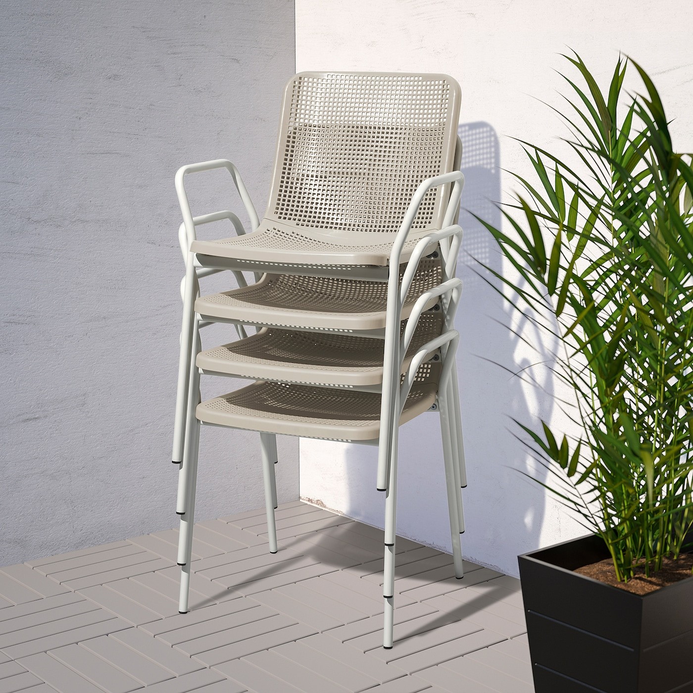 TORPARÖ Chair with armrests, in/outdoor