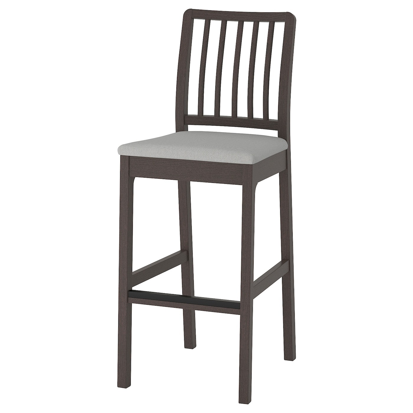 EKEDALEN Bar stool with backrest