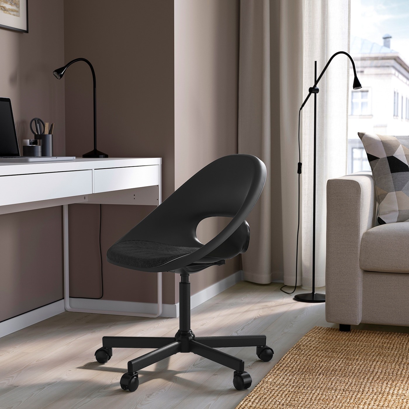 ELDBERGET / MALSKÄR Swivel chair with pad