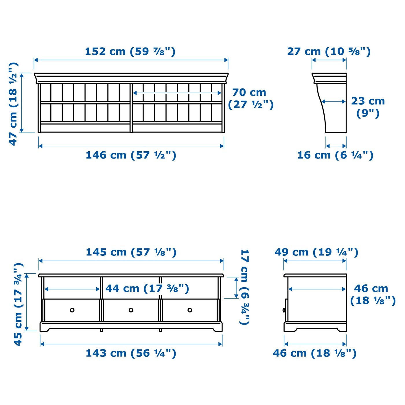 LIATORP TV storage combination