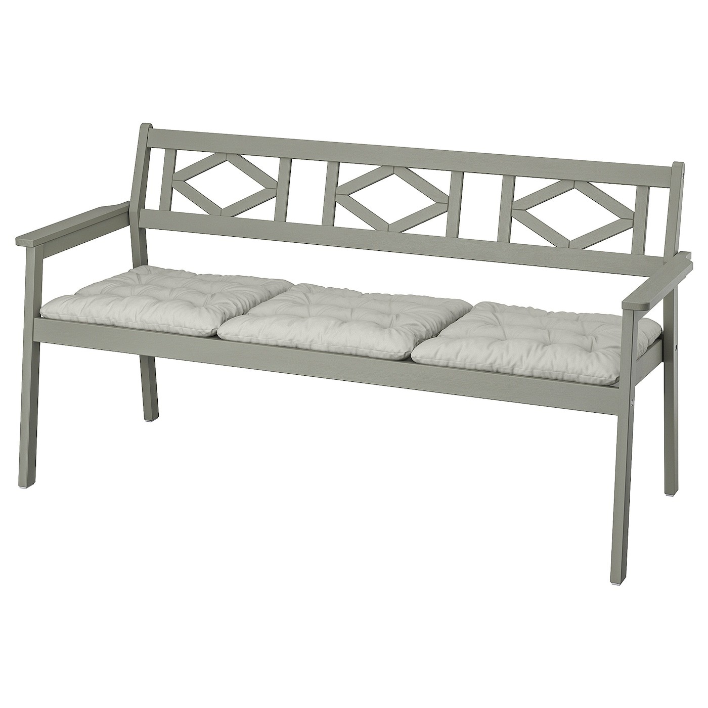 BONDHOLMEN Bench with backrest, outdoor