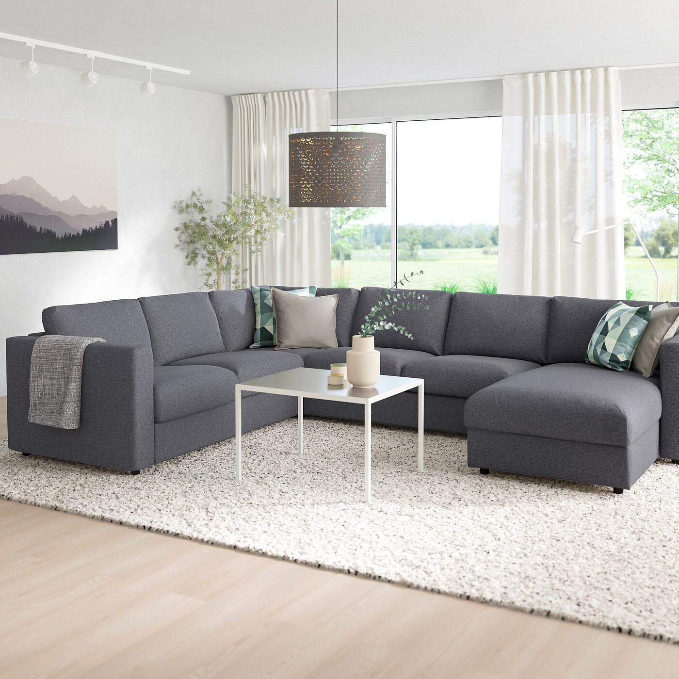 VIMLE Crnr sofa-bed, 5-seat w chaise lng