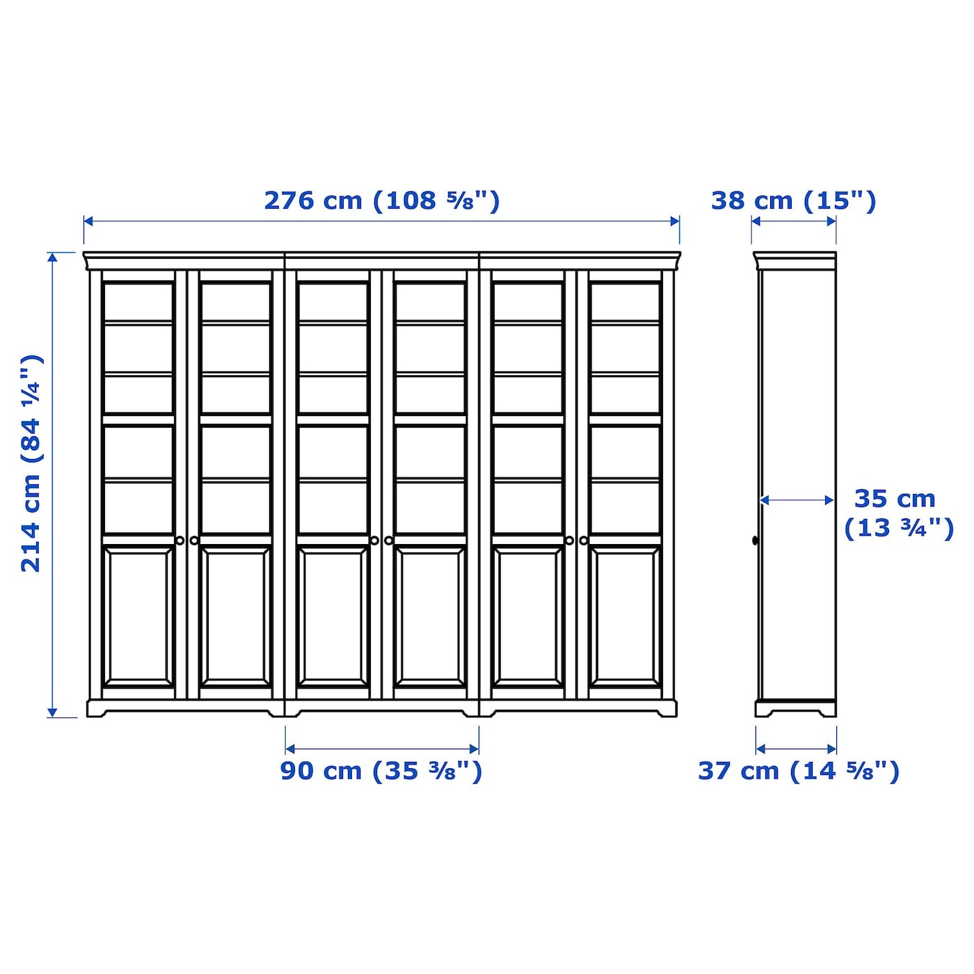 LIATORP Storage combination with doors