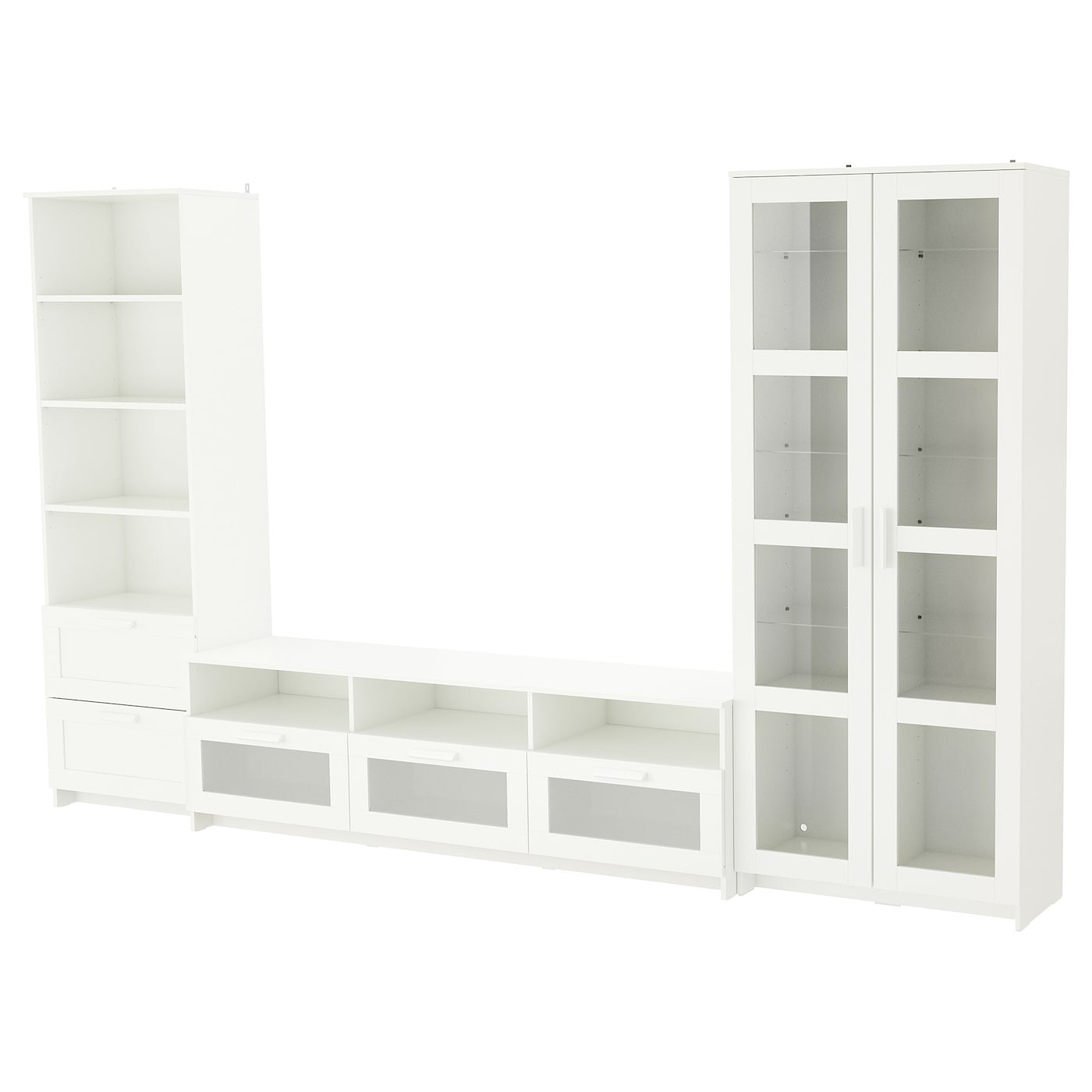 BRIMNES TV storage combination/glass doors