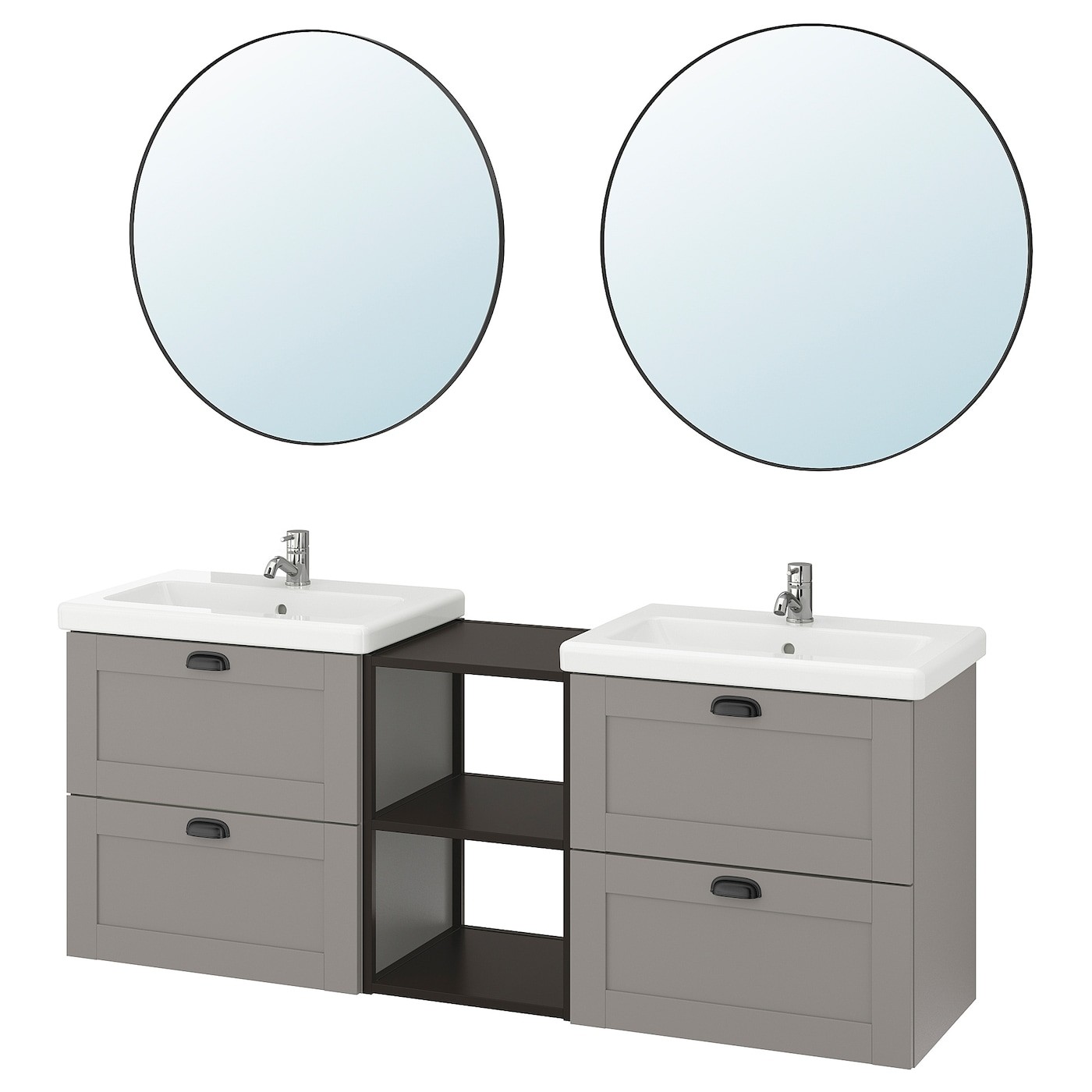 ENHET / TVÄLLEN Bathroom furniture, set of 15