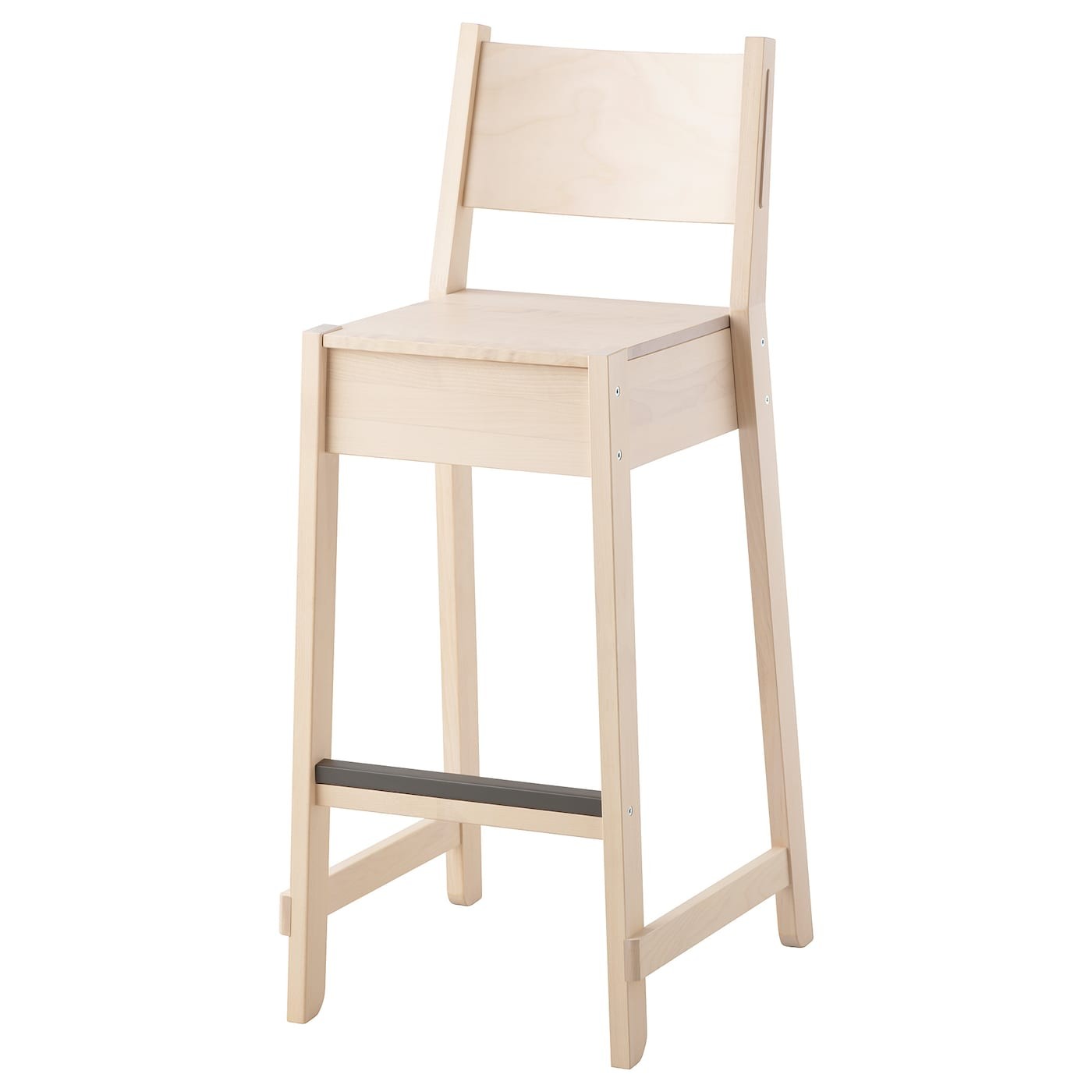 NORRÅKER Bar stool with backrest