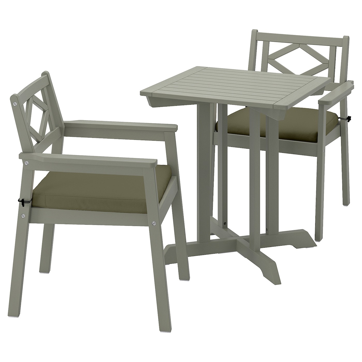 BONDHOLMEN Table+2 chairs w armrests, outdoor