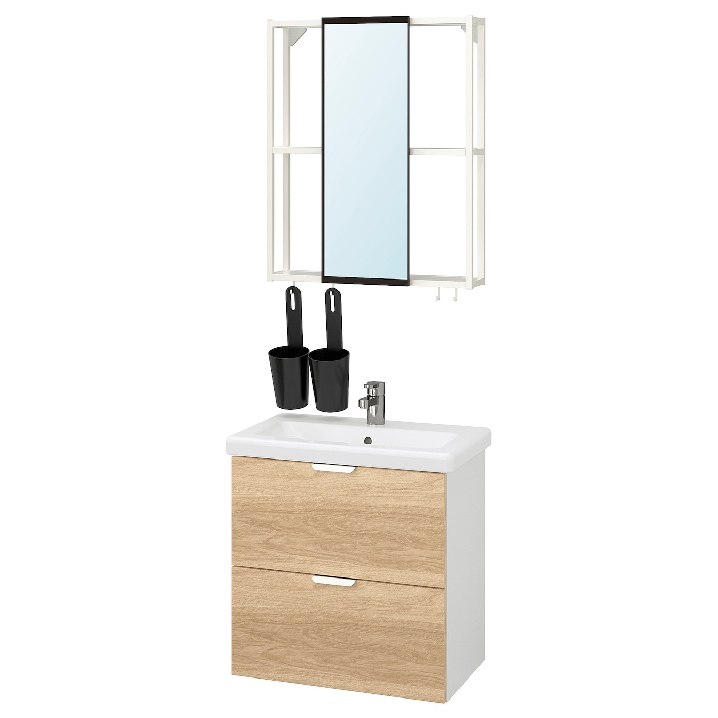 ENHET / TVÄLLEN Bathroom furniture, set of 13