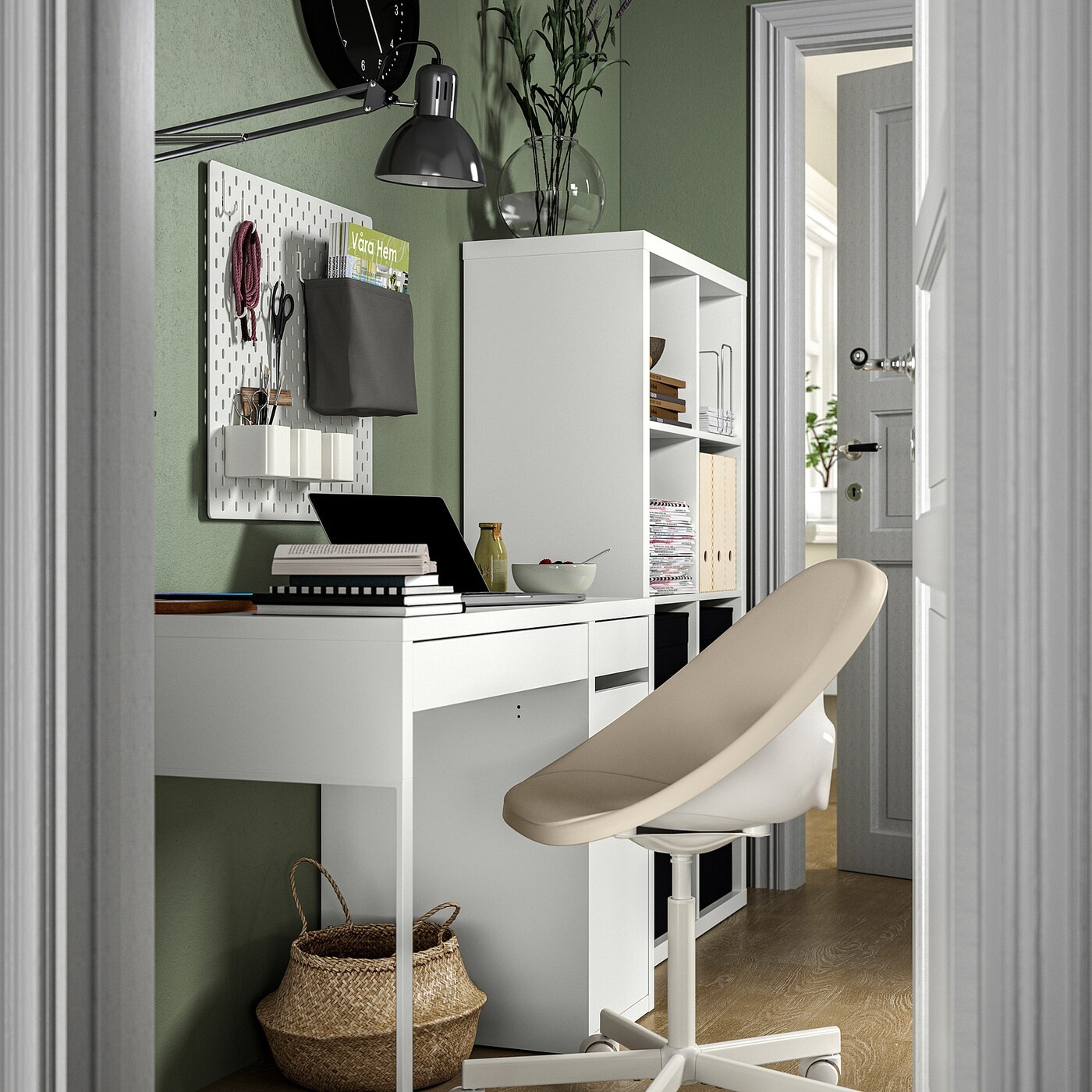 MICKE/ELDBERGET / KALLAX Desk and storage combination