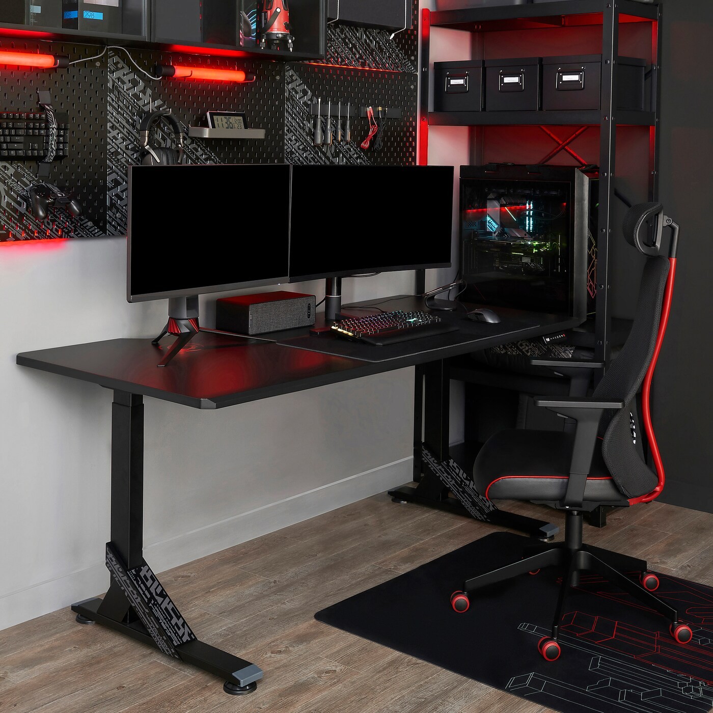 UPPSPEL / MATCHSPEL Gaming desk and chair