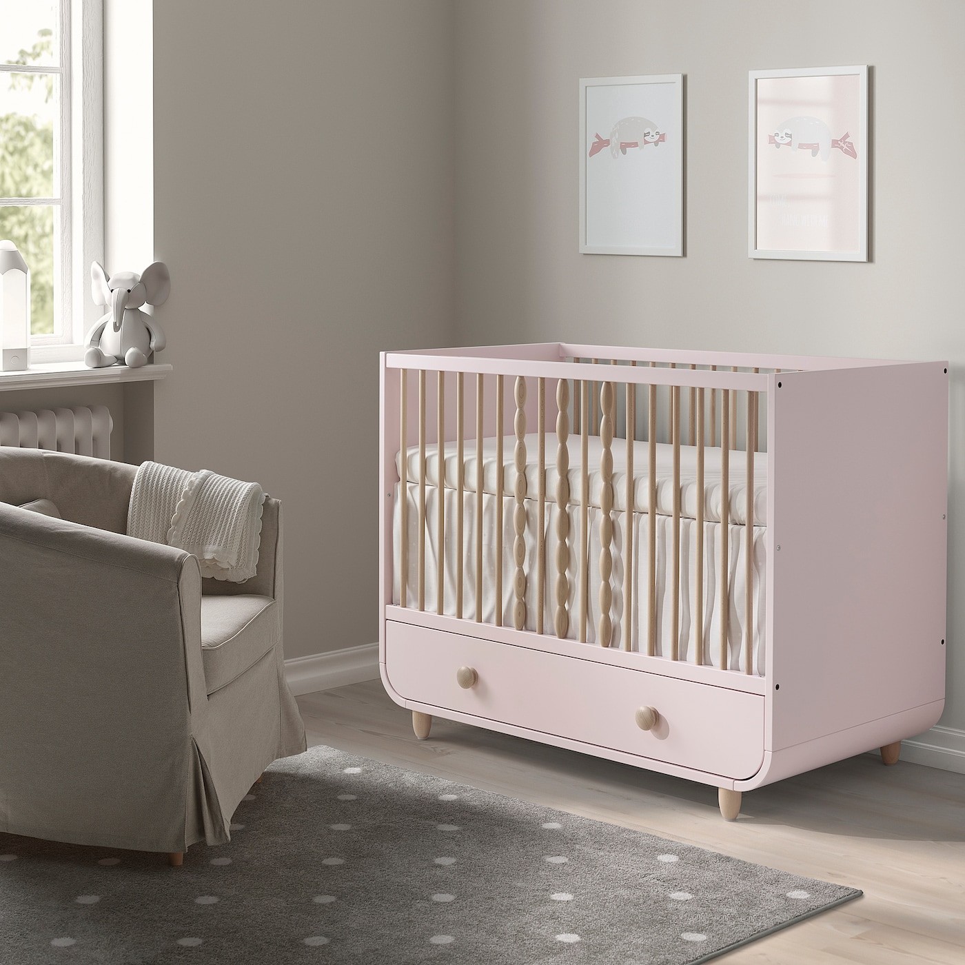 MYLLRA Cot with drawer