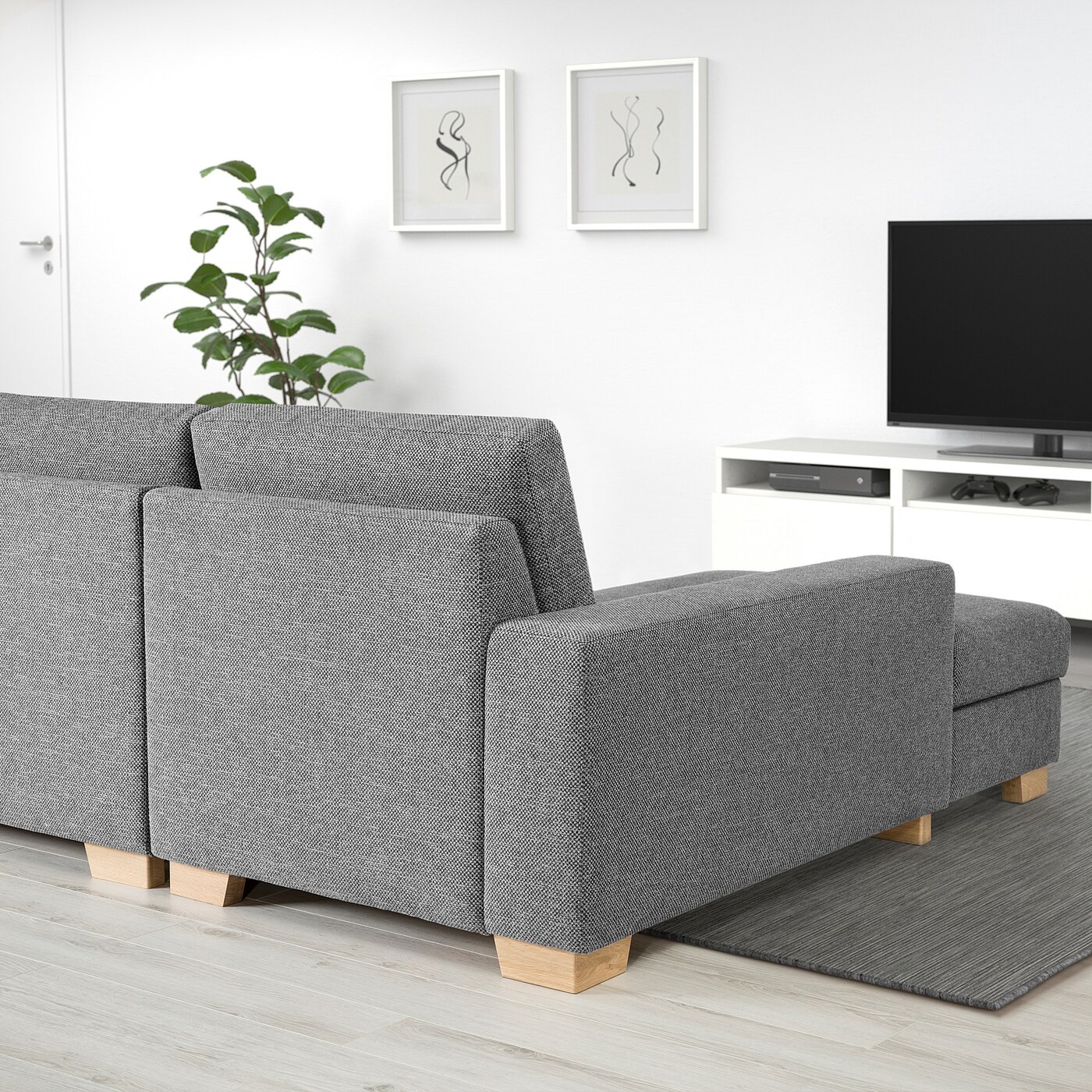 SÖRVALLEN 4-seat sofa with chaise longues