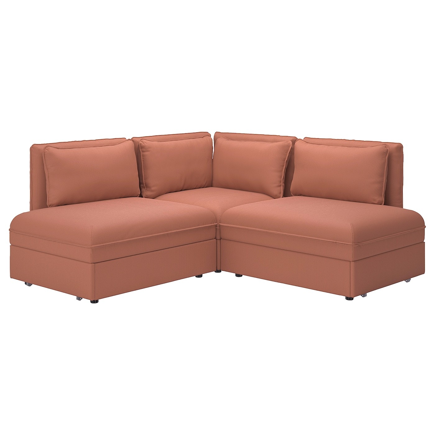 VALLENTUNA Modular crnr sofa 3-seat+2 sofa-bed