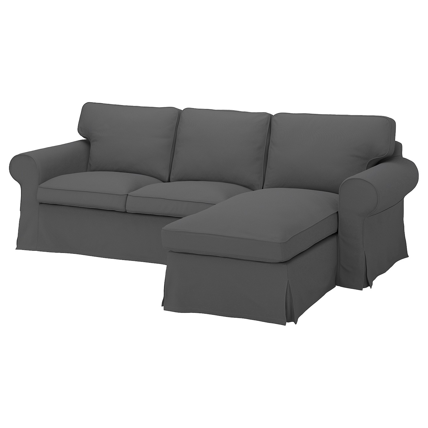 EKTORP 3-seat sofa with chaise longue