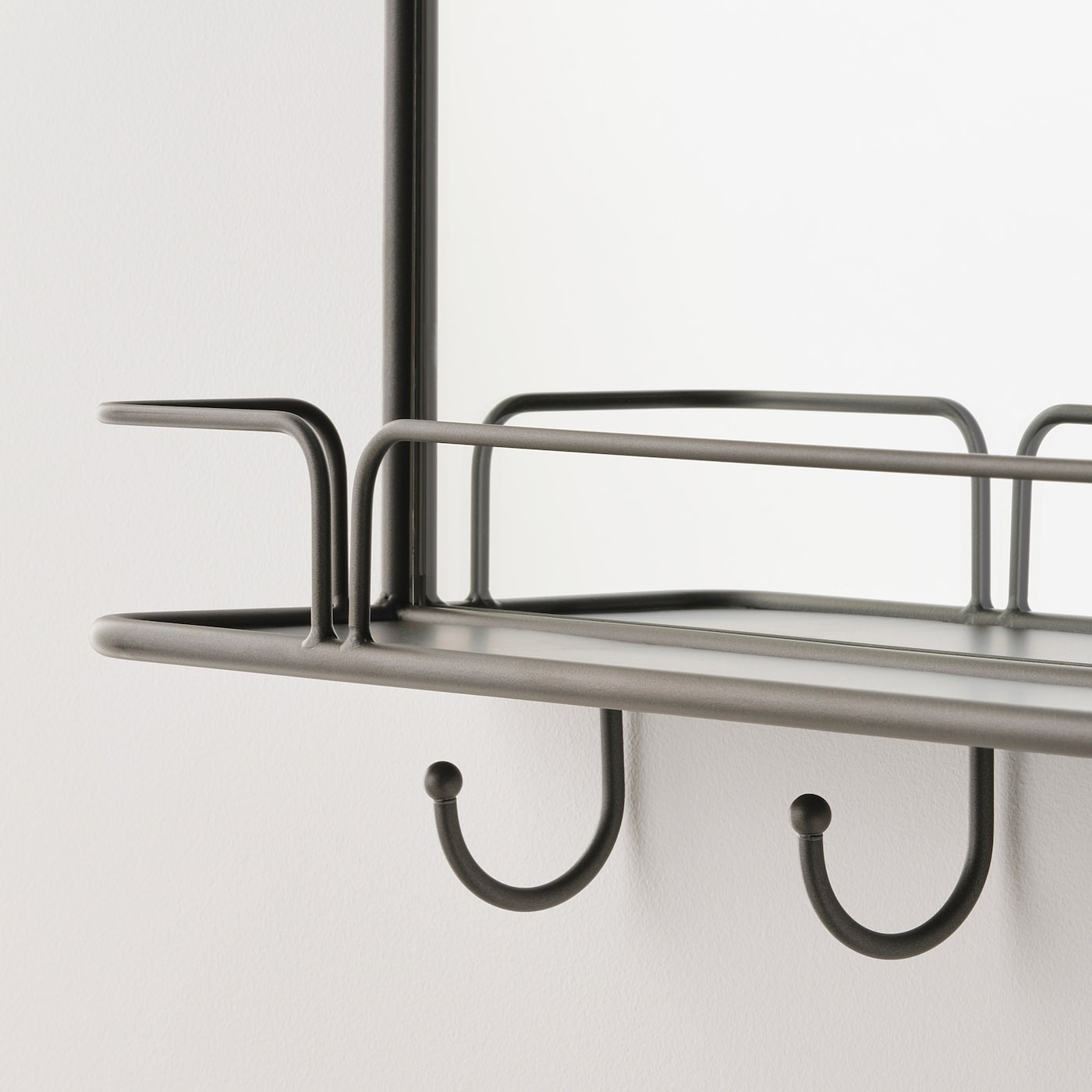 SYNNERBY Mirror with shelf and hooks