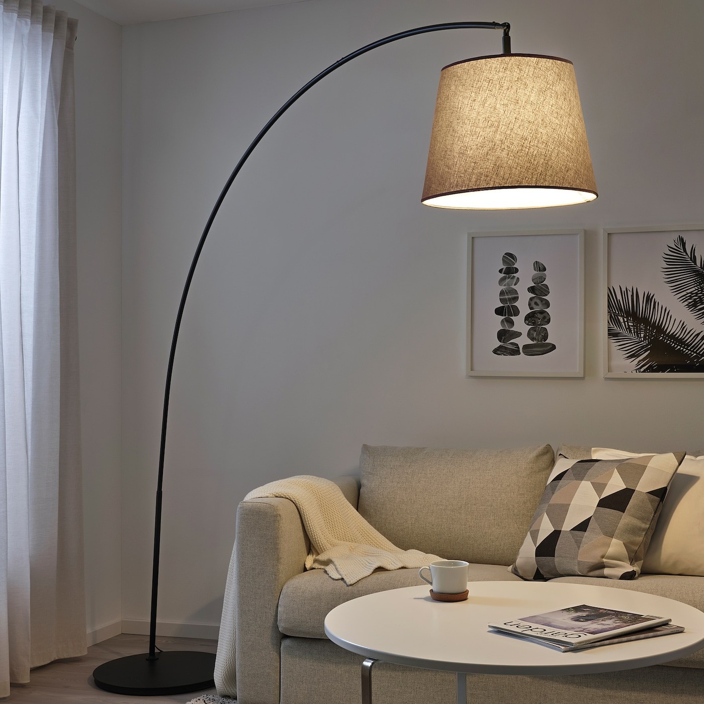 SKOTTORP / SKAFTET Floor lamp, arched