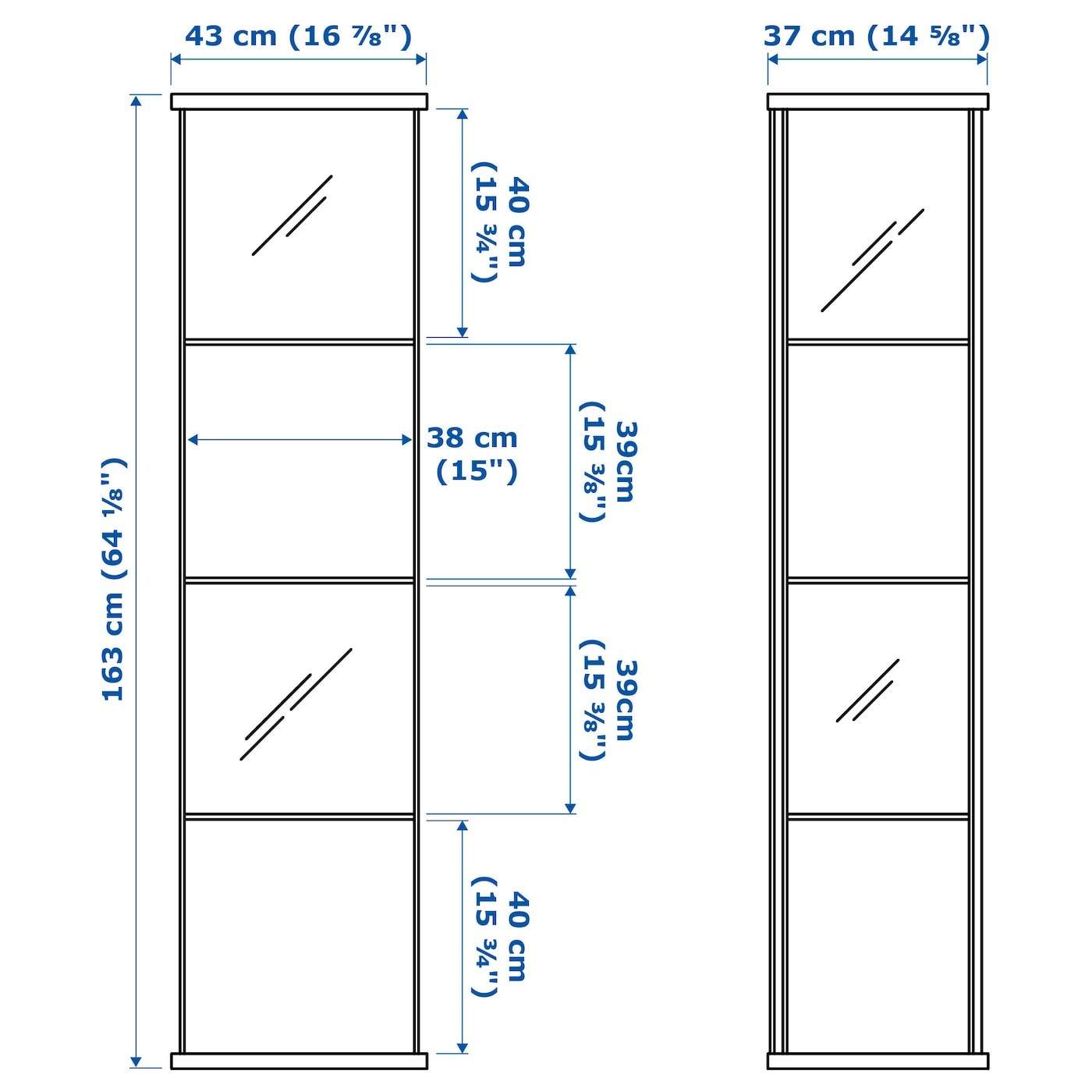 DETOLF Glass-door cabinet