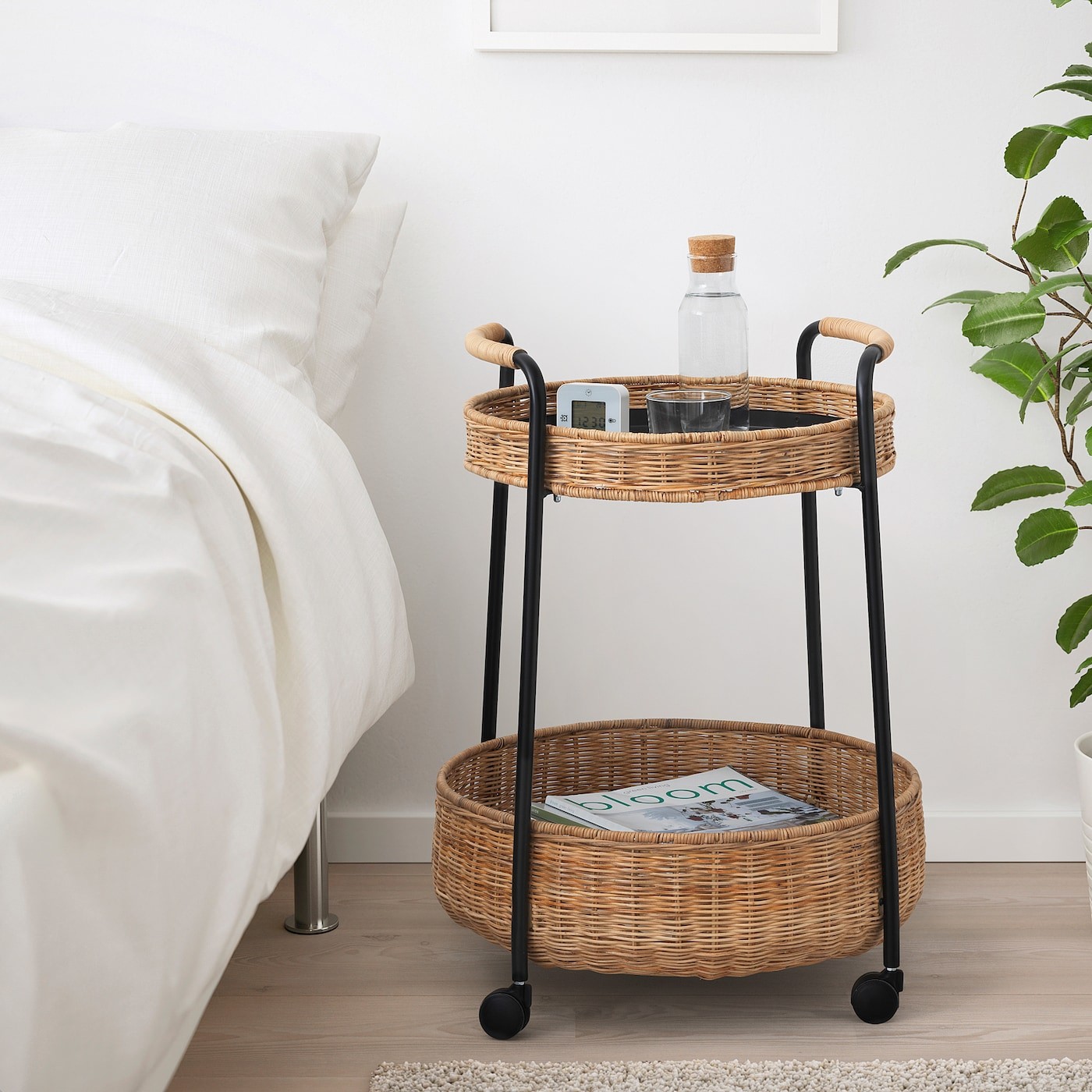 LUBBAN Trolley table with storage