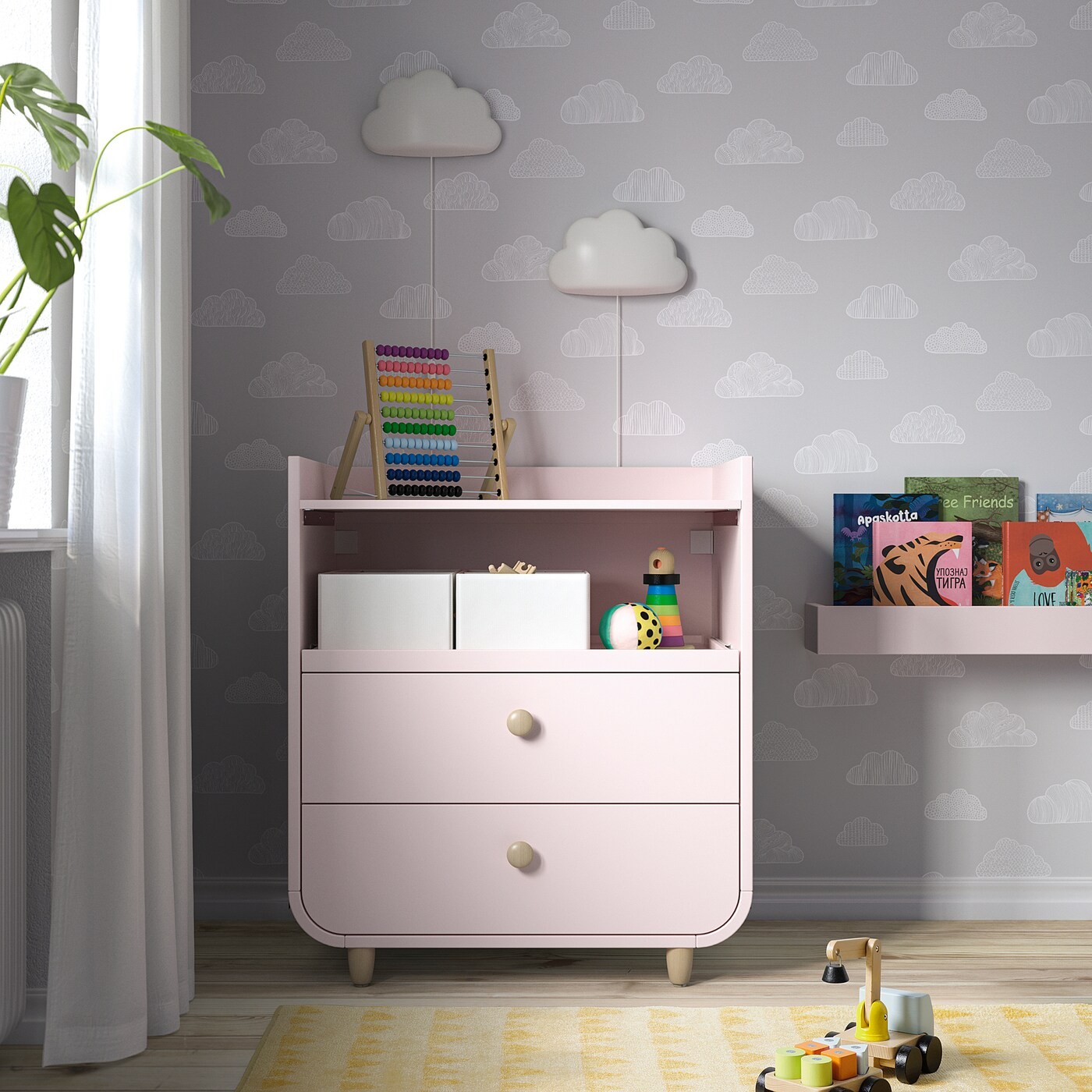 MYLLRA Changing table with drawers