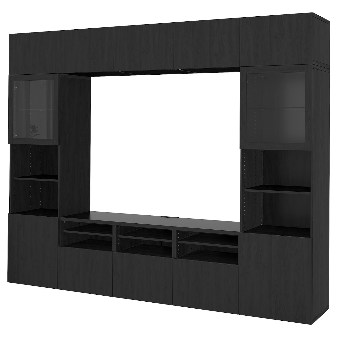 BESTÅ TV storage combination/glass doors