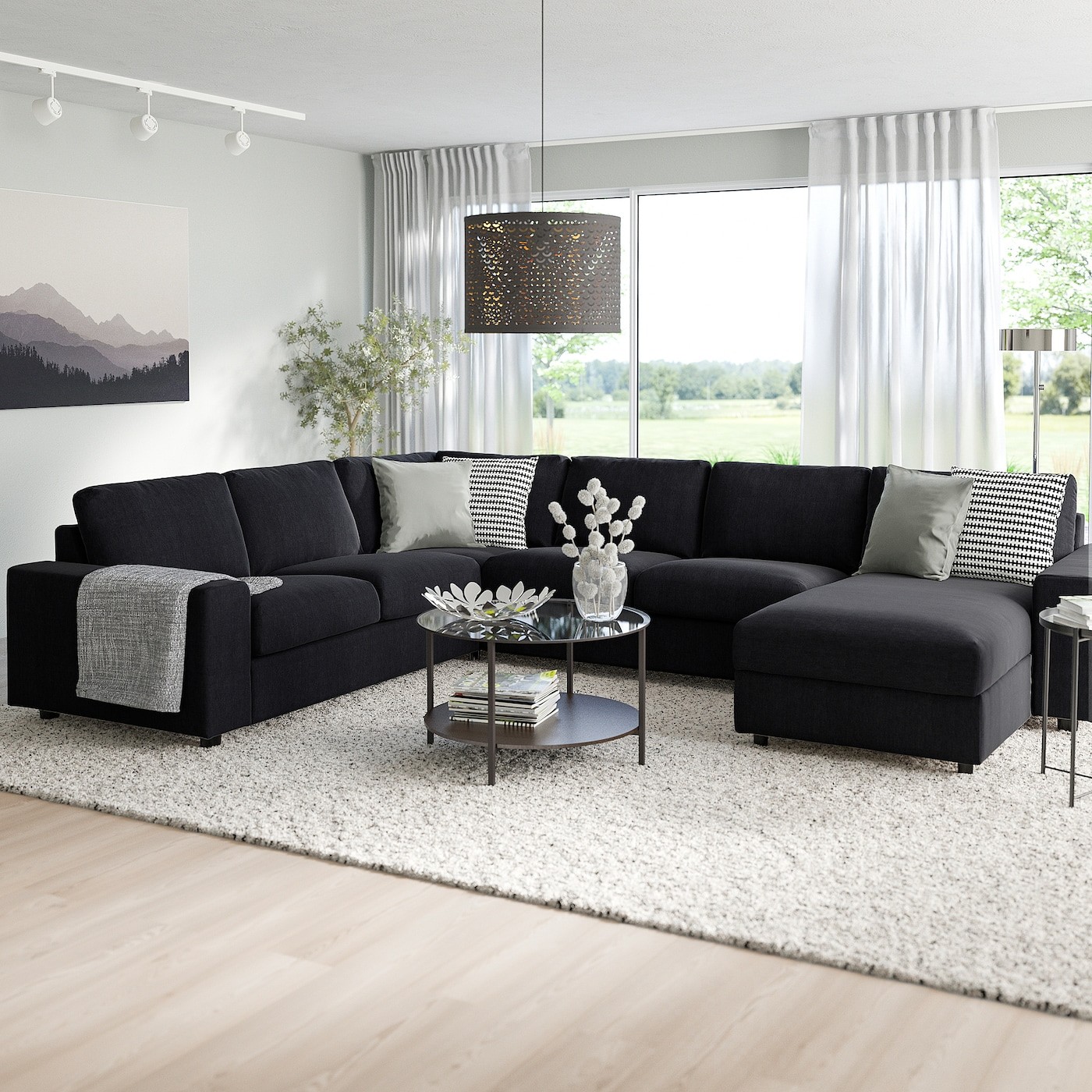 VIMLE Crnr sofa-bed, 5-seat w chaise lng