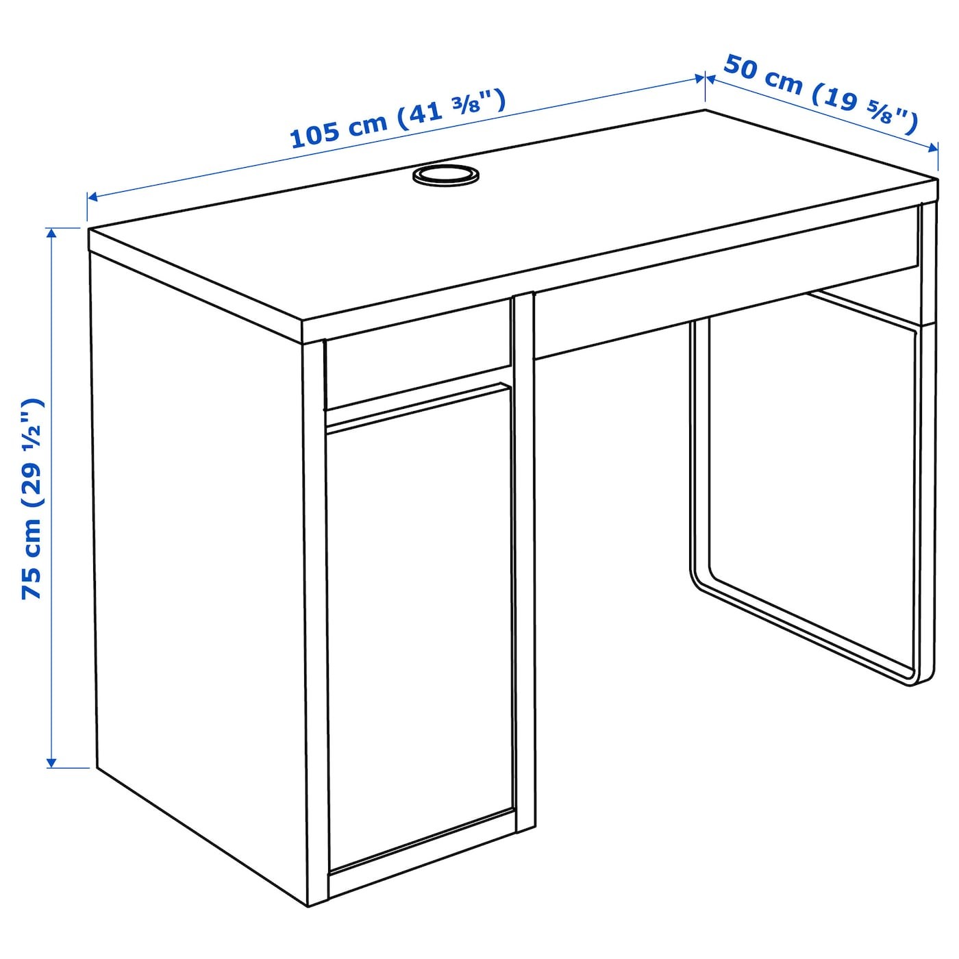 MICKE/ELDBERGET / KALLAX Desk and storage combination