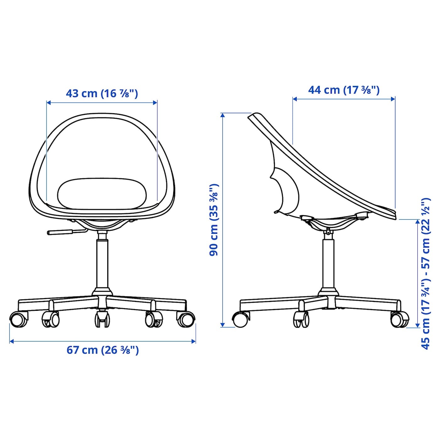 LOBERGET / MALSKÄR Swivel chair