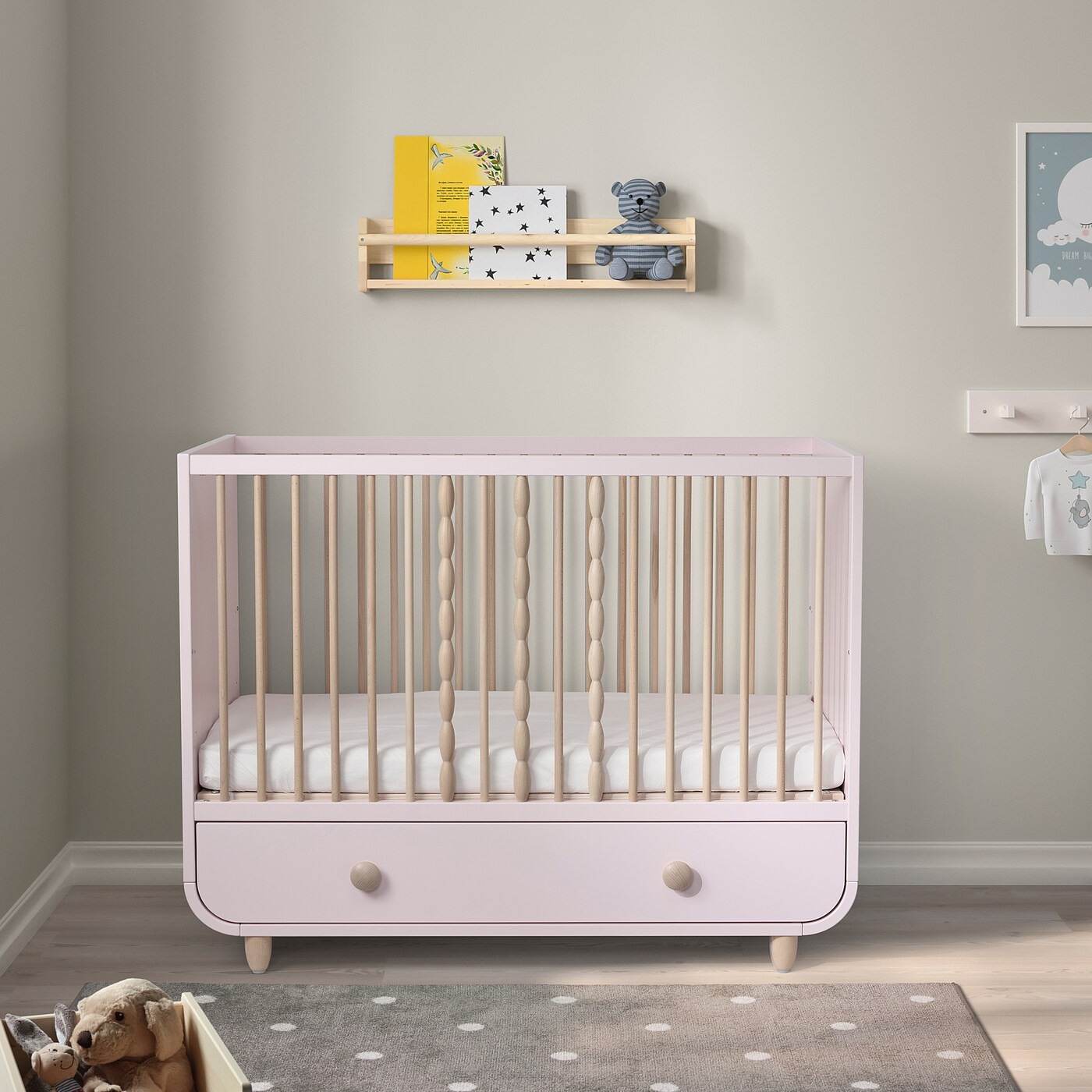 MYLLRA Cot with drawer