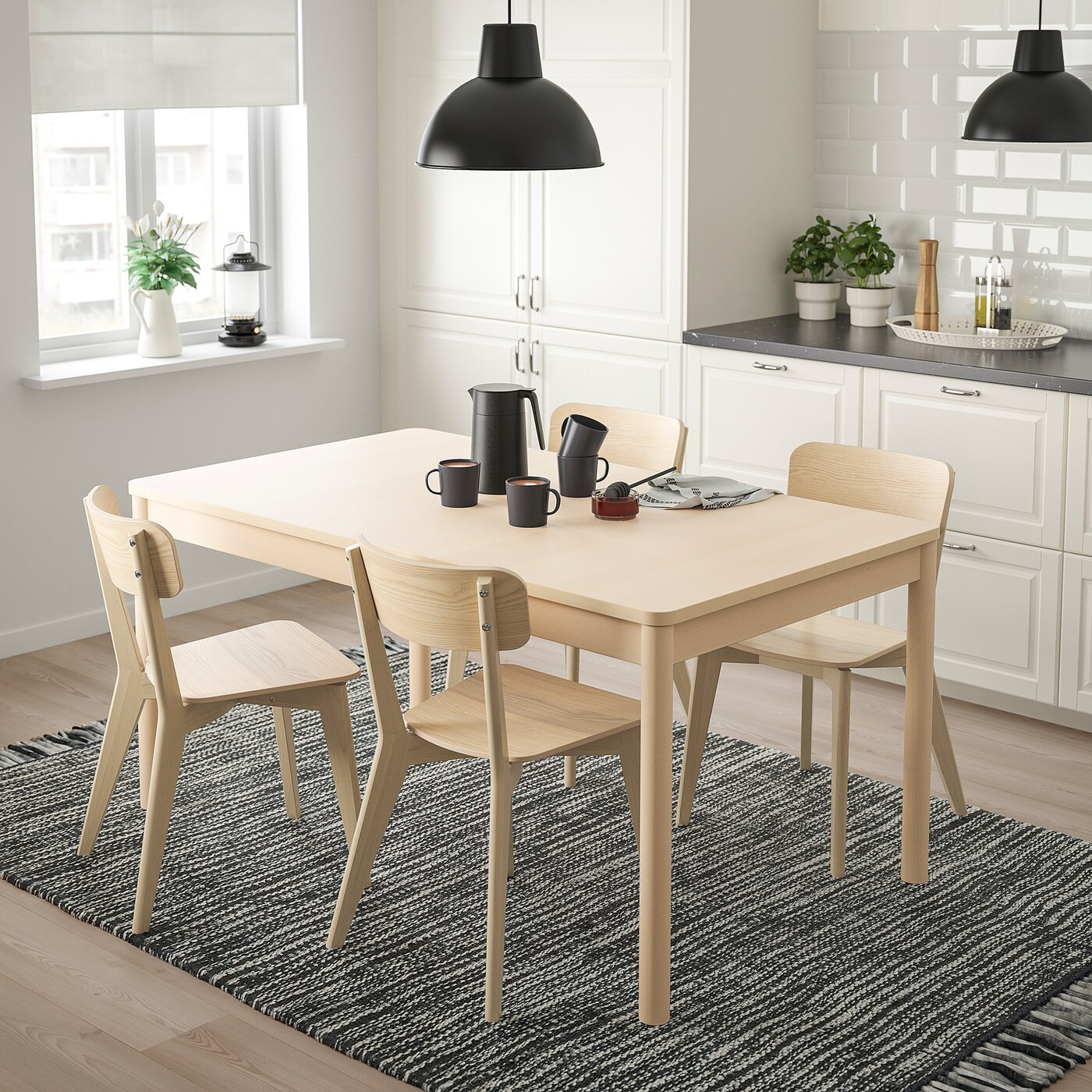 RÖNNINGE / LISABO Table and 4 chairs