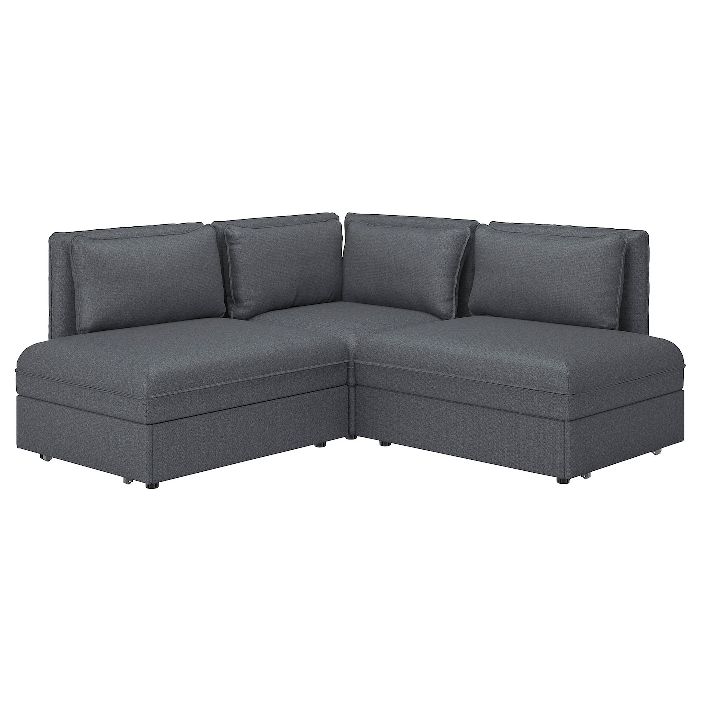 VALLENTUNA Modular crnr sofa 3-seat+2 sofa-bed