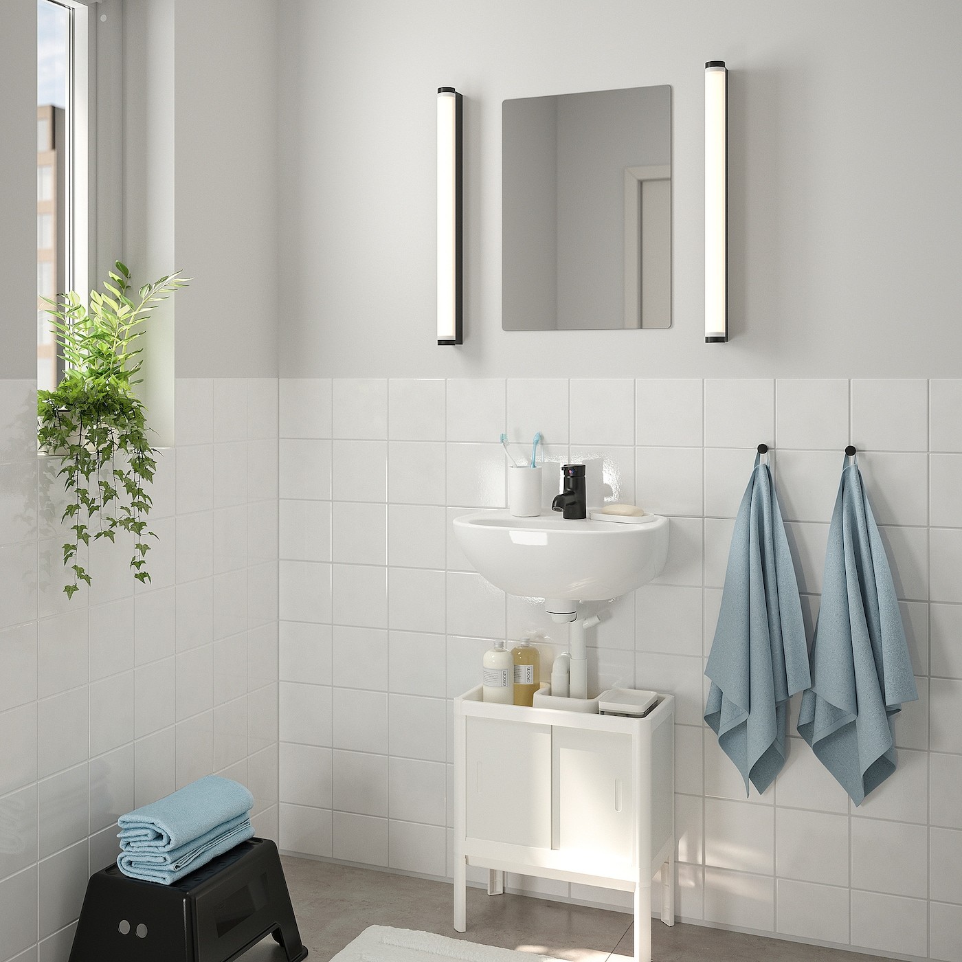 LILLTJÄRN / SKATSJÖN Bathroom furniture, set of 5